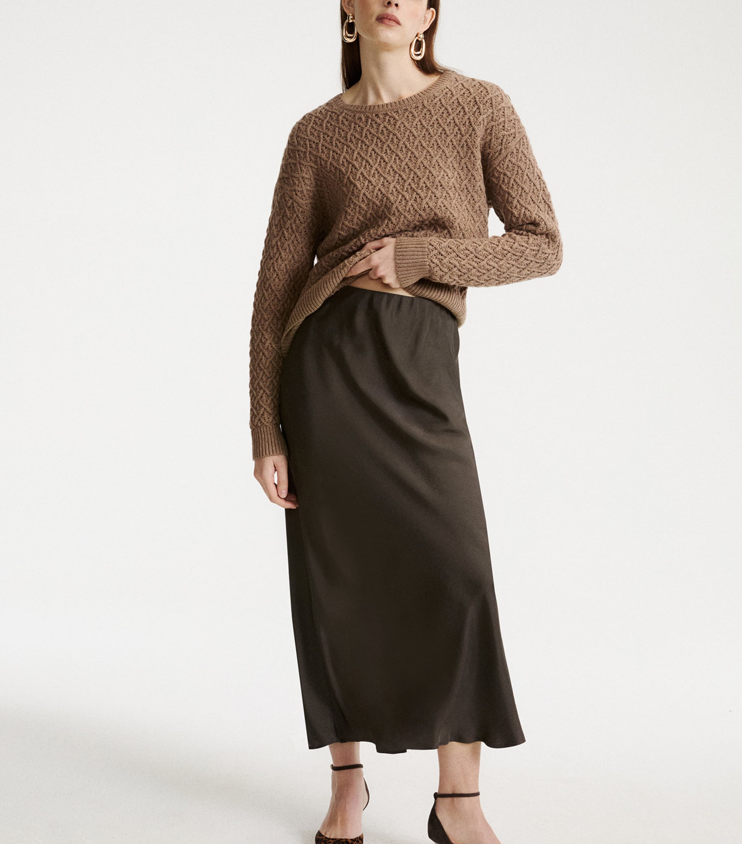 Marella Womens Twill Pencil Skirt Dark Grey Image 5