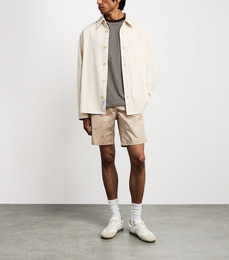 Sandro Paris Mens Twill Elasticated Shorts Beige Image 2