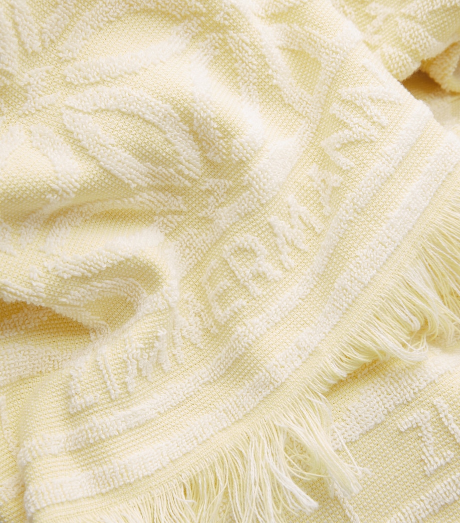 Cotton Towelling Coco Hooded Mini Dress YLWCRM/YELLOW/CREAM Image 5