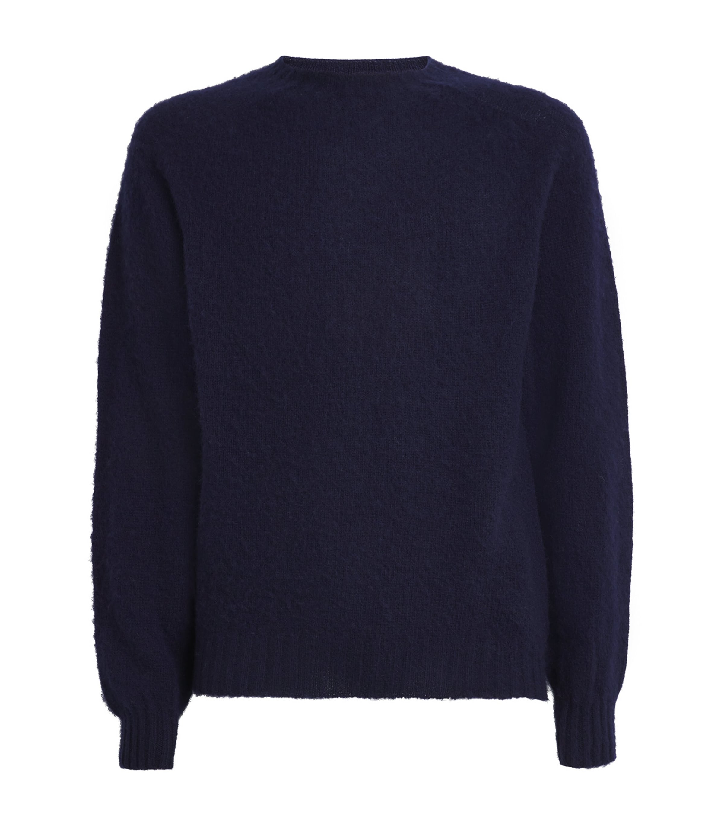 Drake's Virgin Wool Crew-neck Sweater In Navy