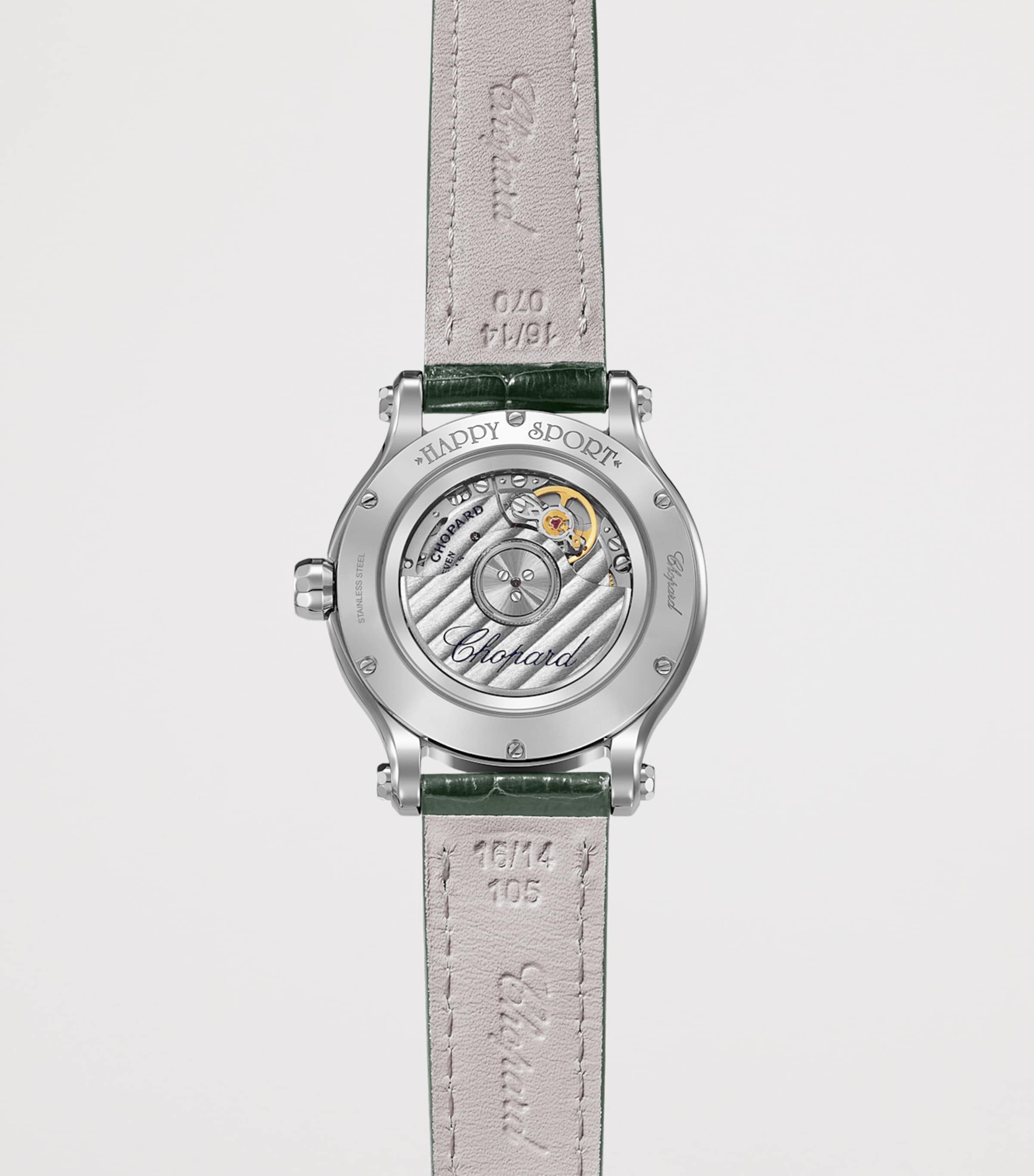 Lucent Steel and Diamond Happy Sport Watch 33mm STAINLESS STEEL Image 2
