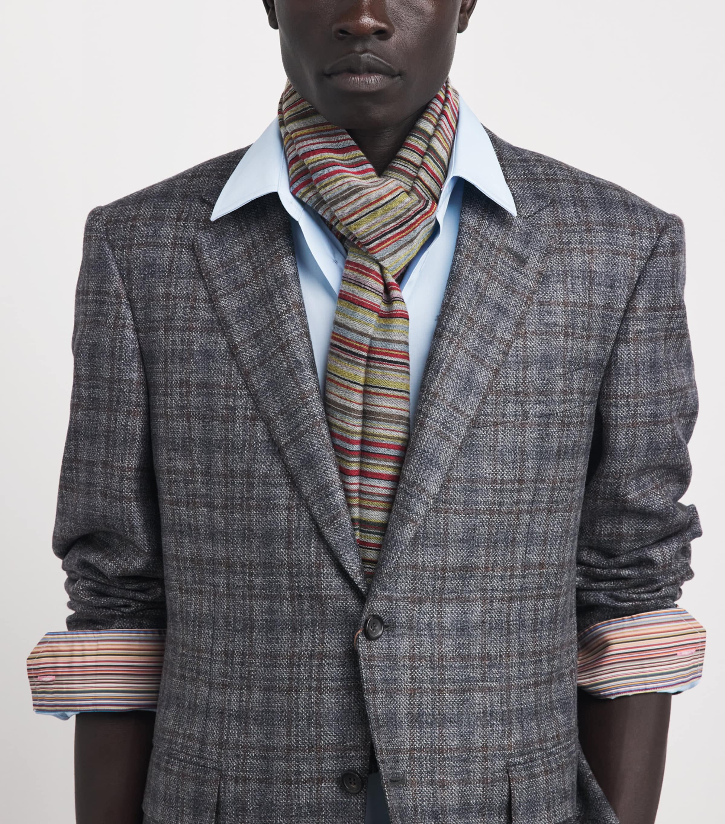 Paul Smith Wool-Silk Signature Stripe Scarf Coloured Image 2
