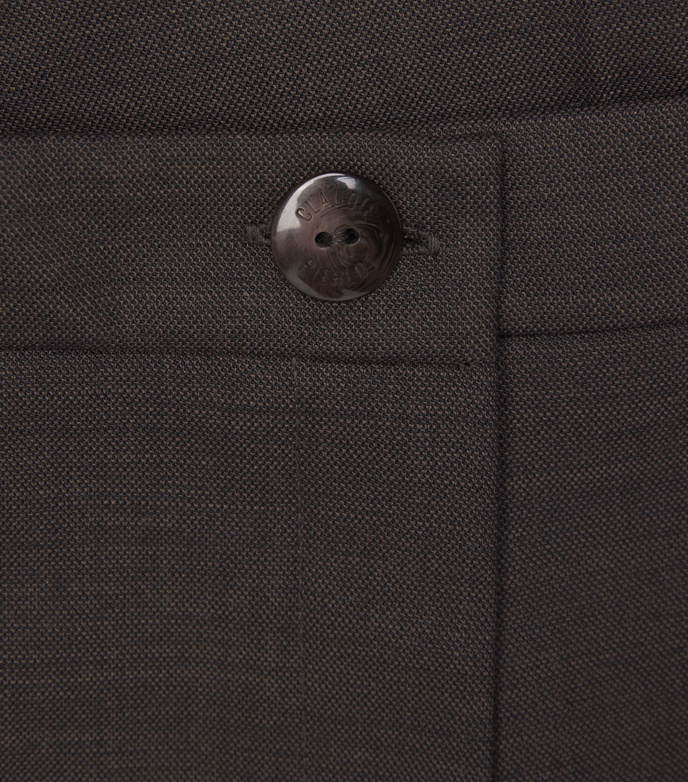 Wool-Blend Straight Trousers BROWN Image 5