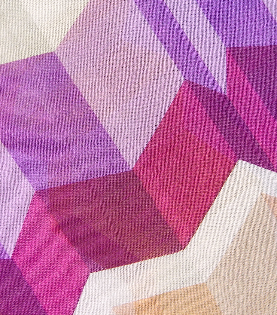 Missoni Womens Cotton-Silk Zigzag Scarf Top Image 6