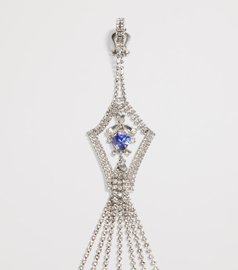 Valentino Garavani Metal and Crystal Rêve Radieux Clip-On Earrings Image 5