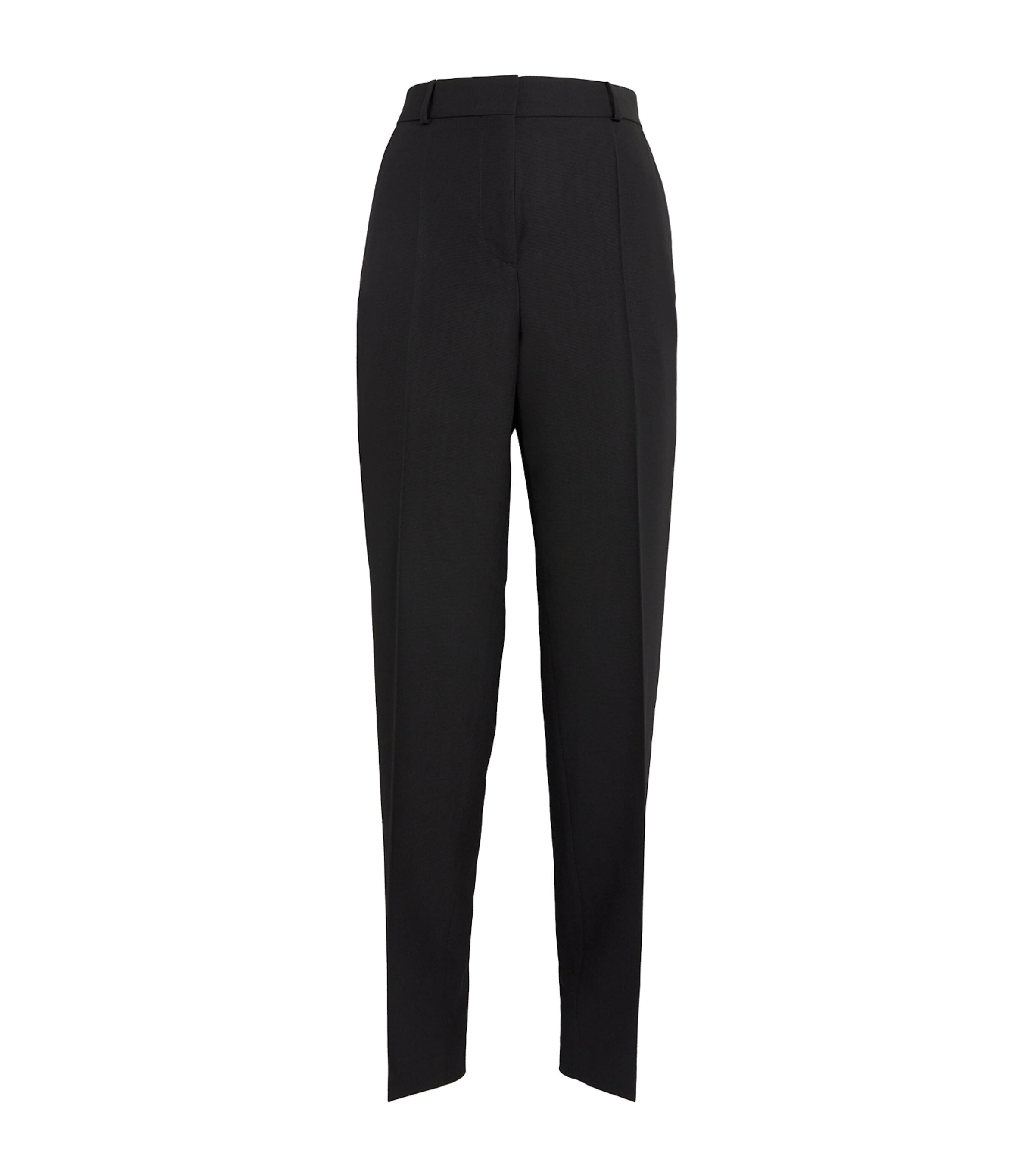 Shop Totême Wool-blend Slim Trousers In Black