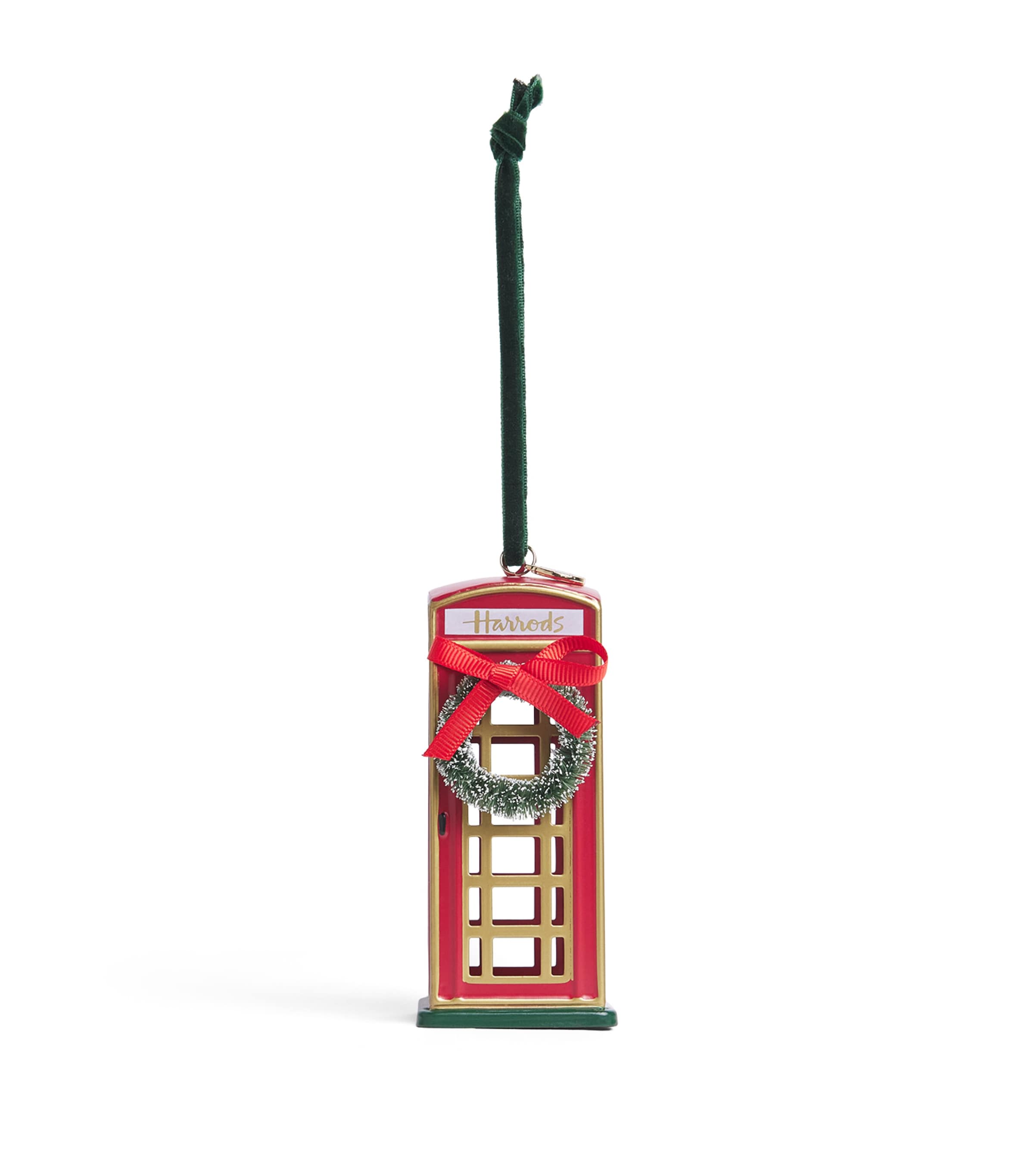Harrods Phone Box Tree Decoration Red Image 1