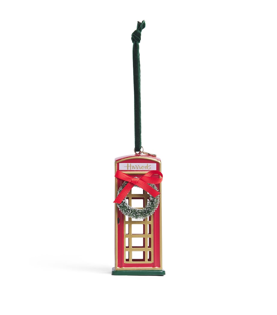 Harrods Phone Box Tree Decoration Red Image 1
