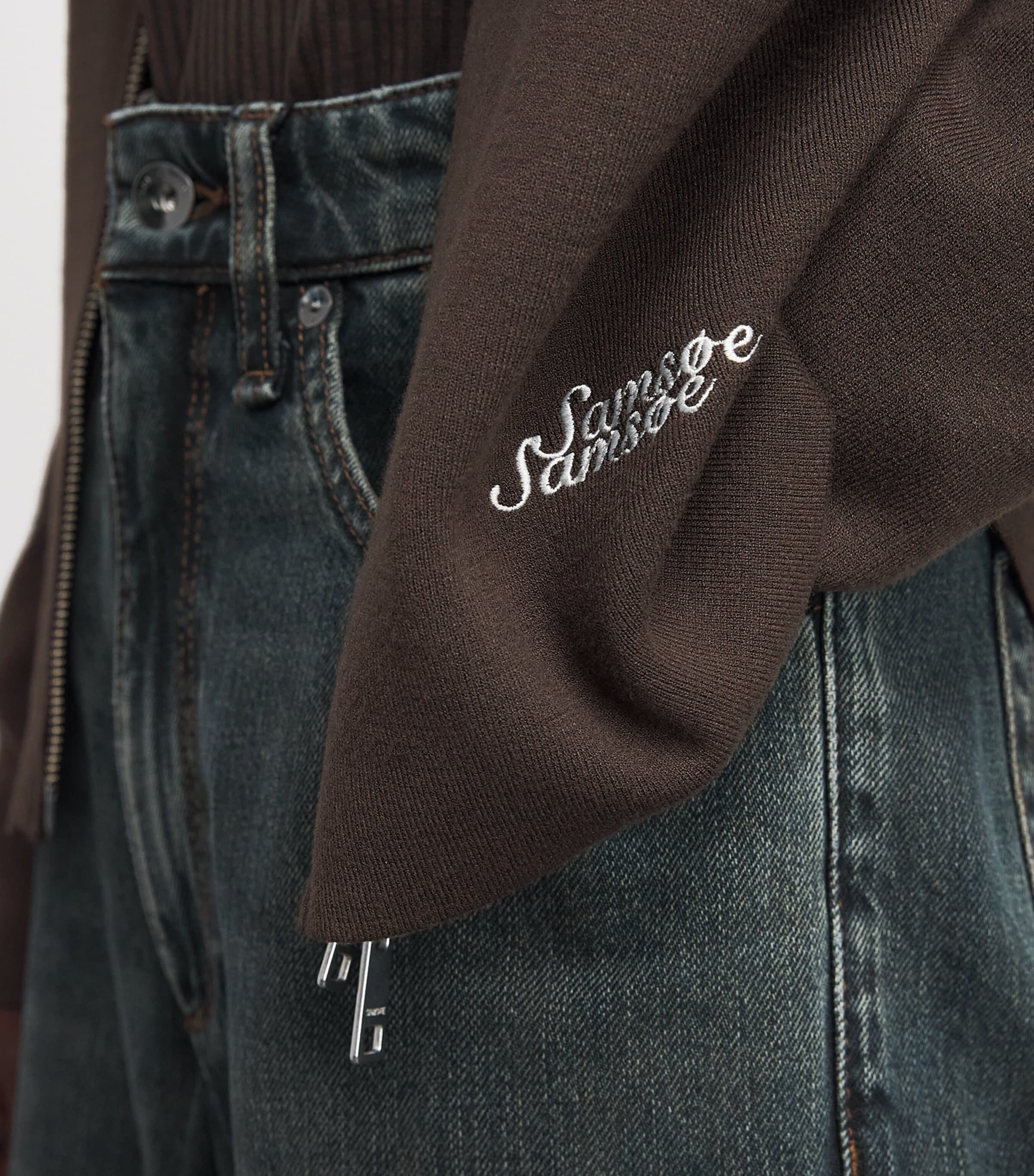 Samsøe Samsøe Mens Zip-Up Samatt Polo Sweater Delicioso Image 3