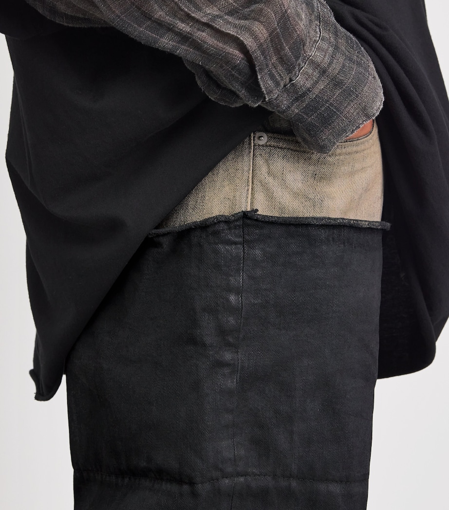 Patchwork Straight Jeans DST/BLCK/BLCK-340909 Image 3