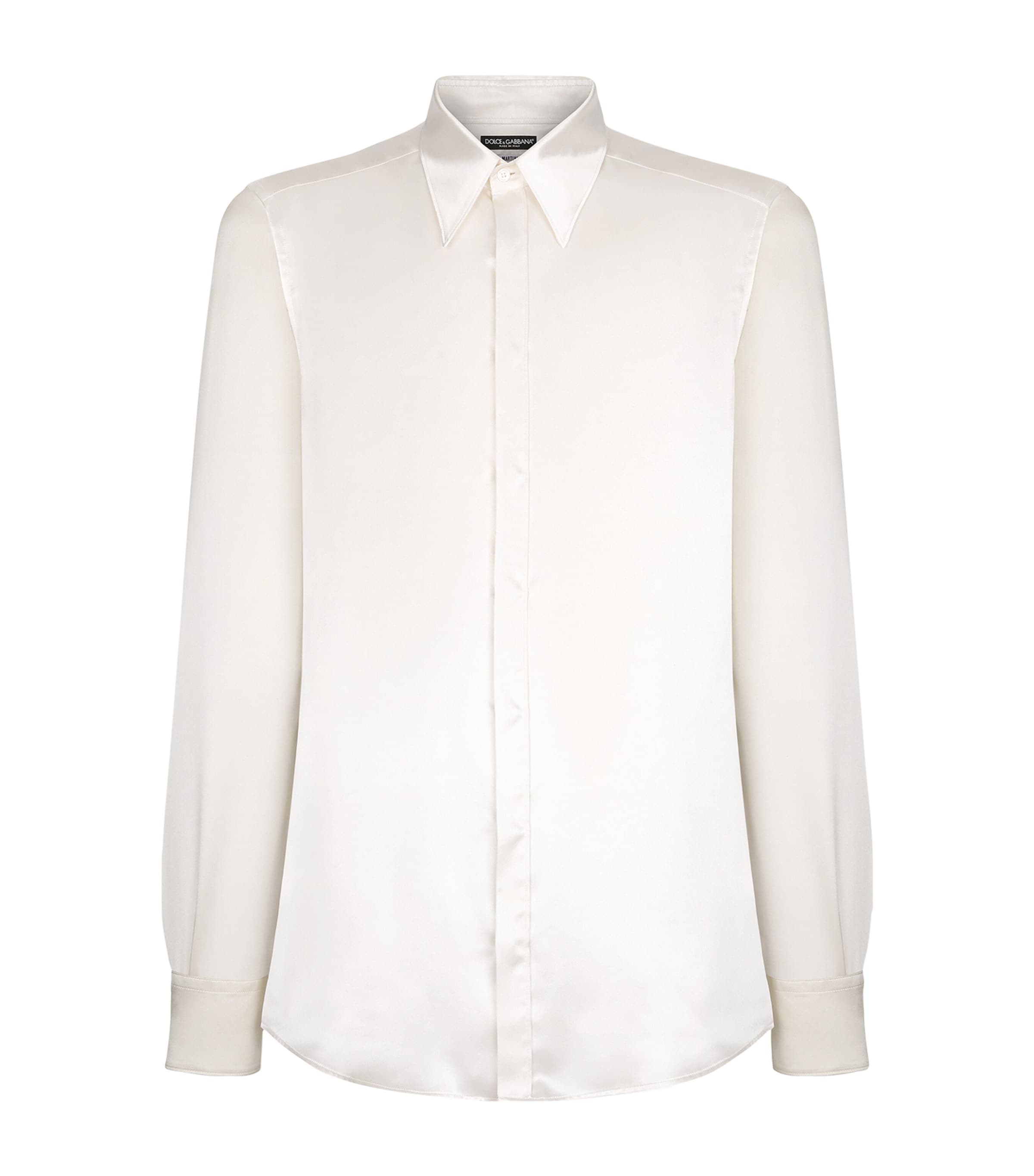 Silk Shirt W0111-WHITE Image 1