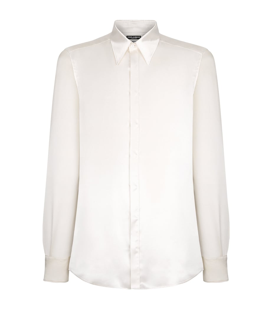 Silk Shirt W0111-WHITE Image 1