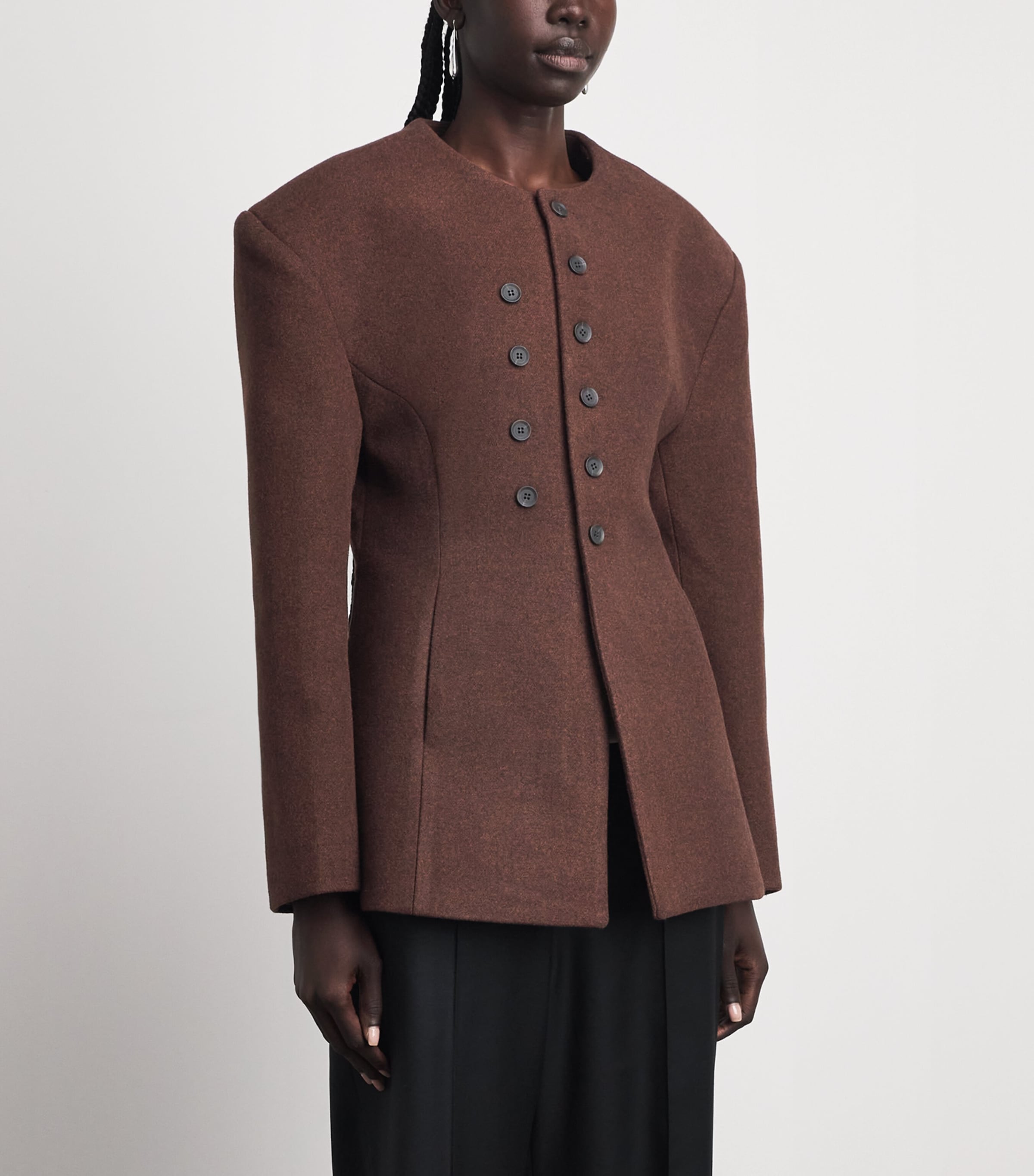Source Unknown Womens Banton Double-Breasted Jacket Br Image 4