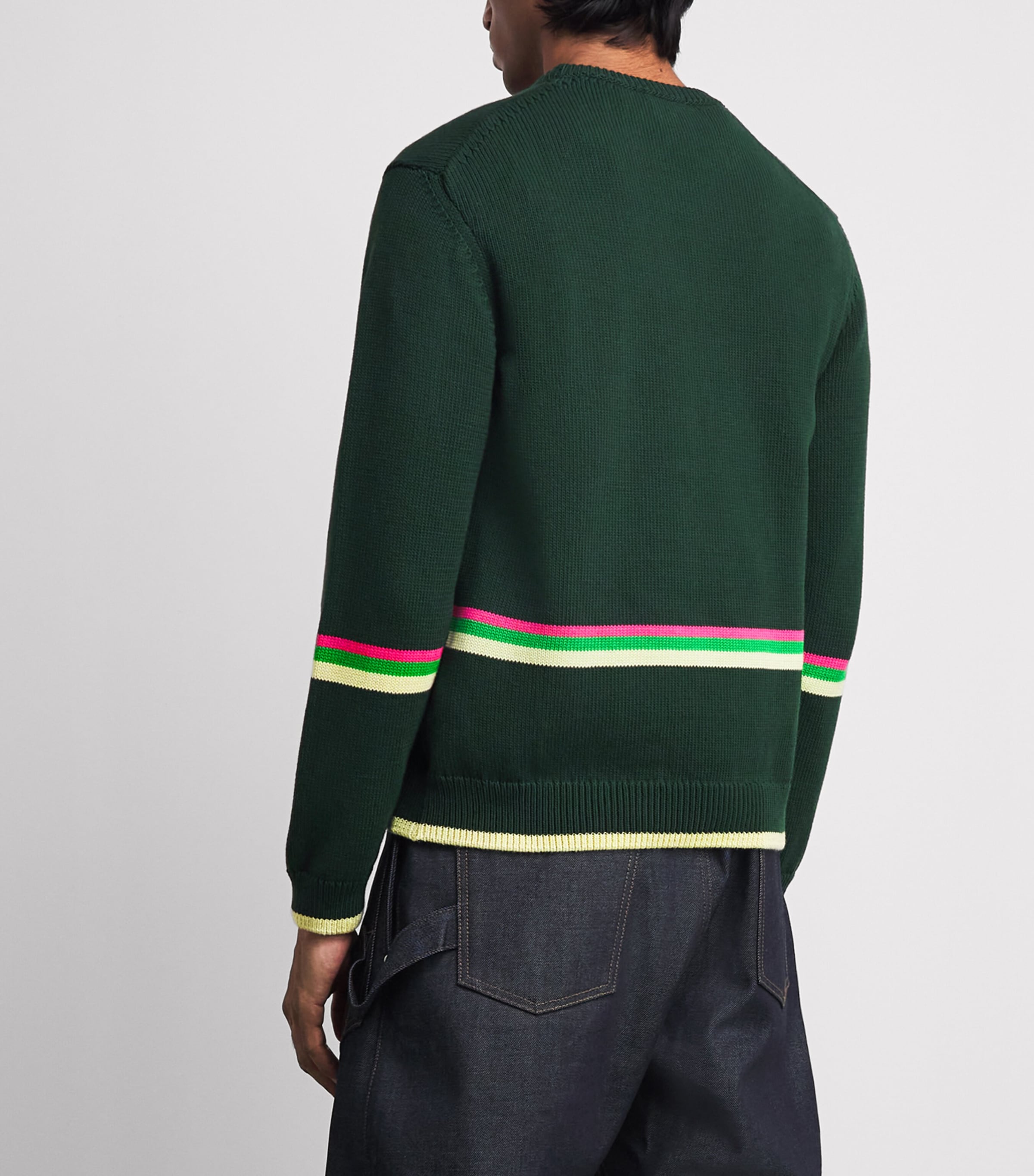 JW Anderson Mens Cotton Sheep Sweater Dark Fir Image 5