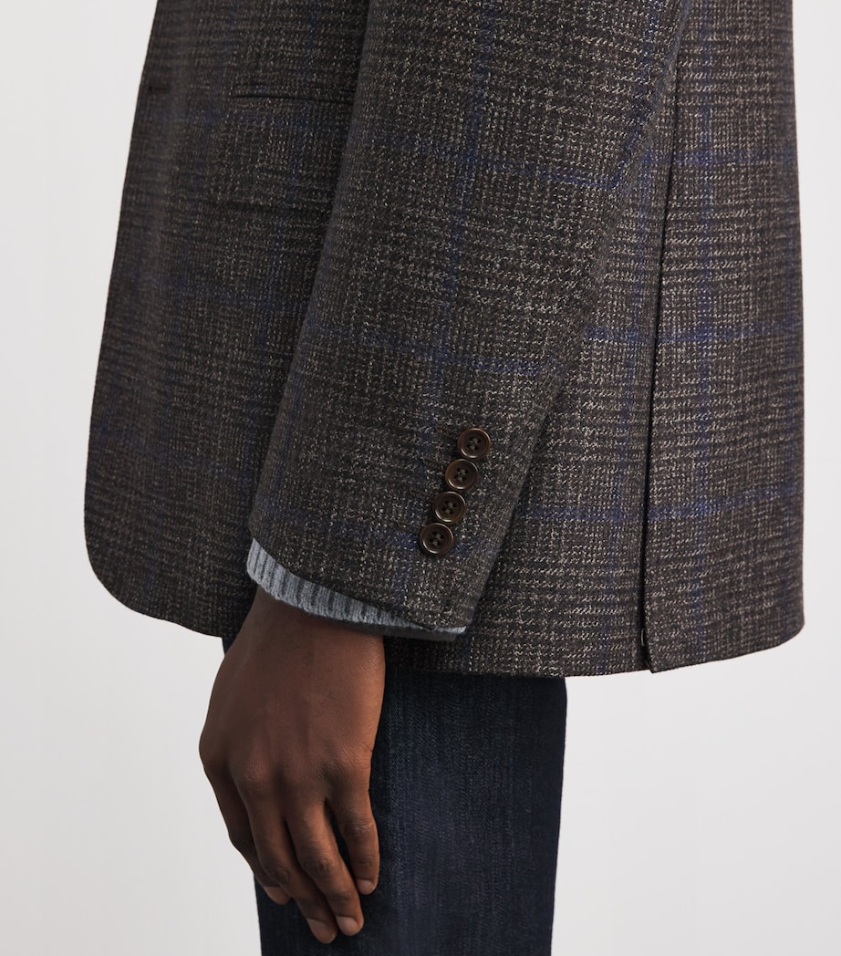 Wool Check Jacquard Blazer 502 Image 6