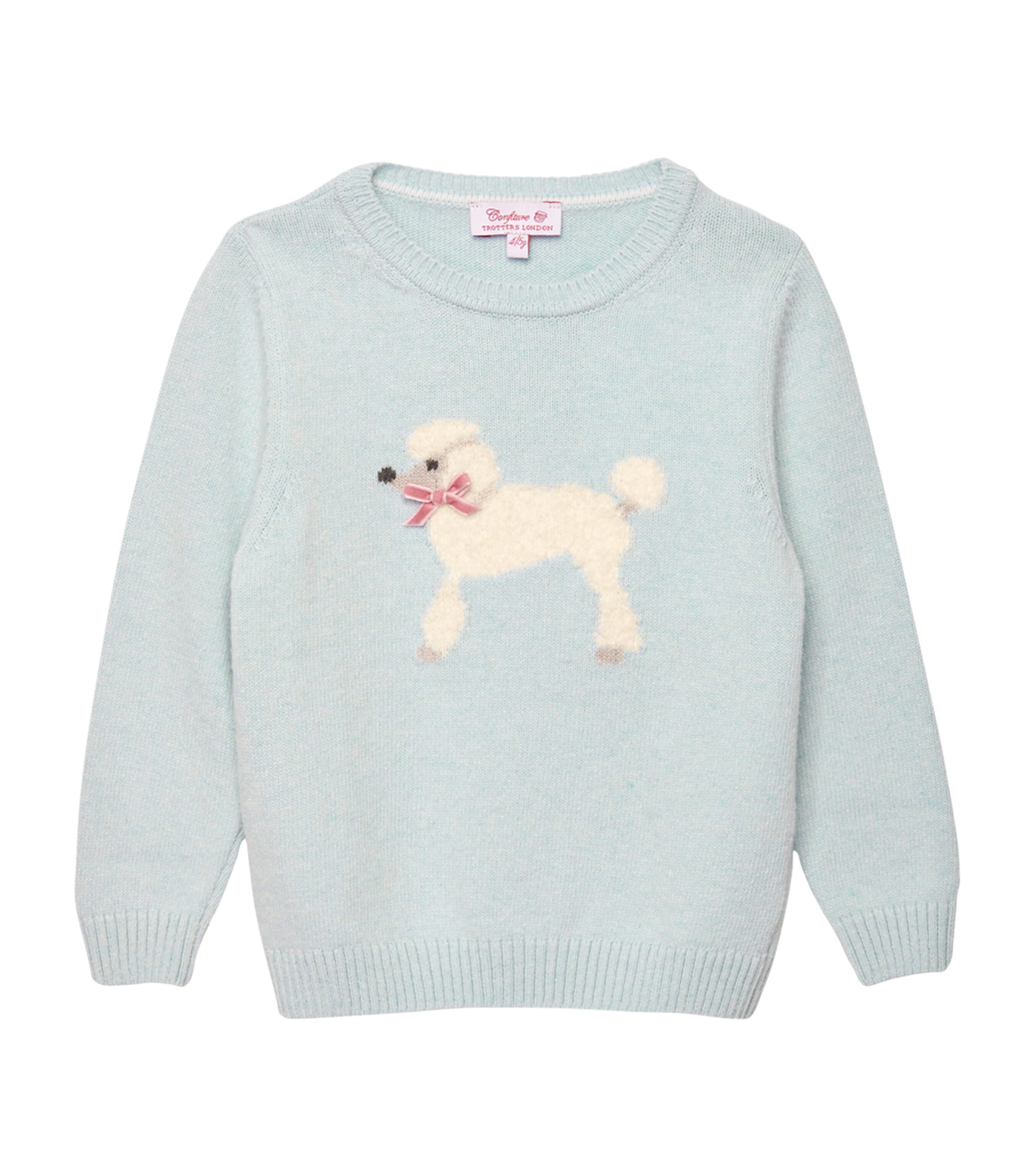 Shop Trotters Wool-blend Poodle Peggy Sweater In Blue