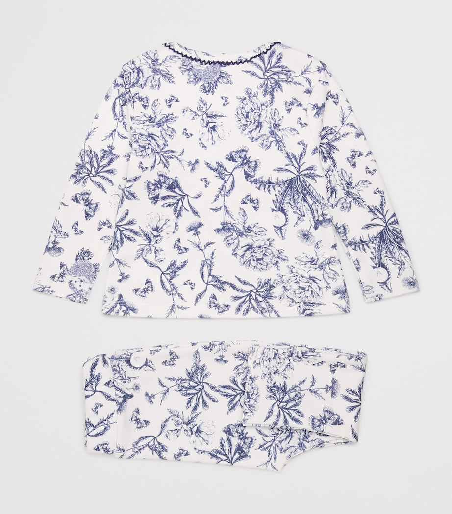 Cotton-Blend Toile de Jouy Pyjamas (1-24 Months) 04MARINE Image 2