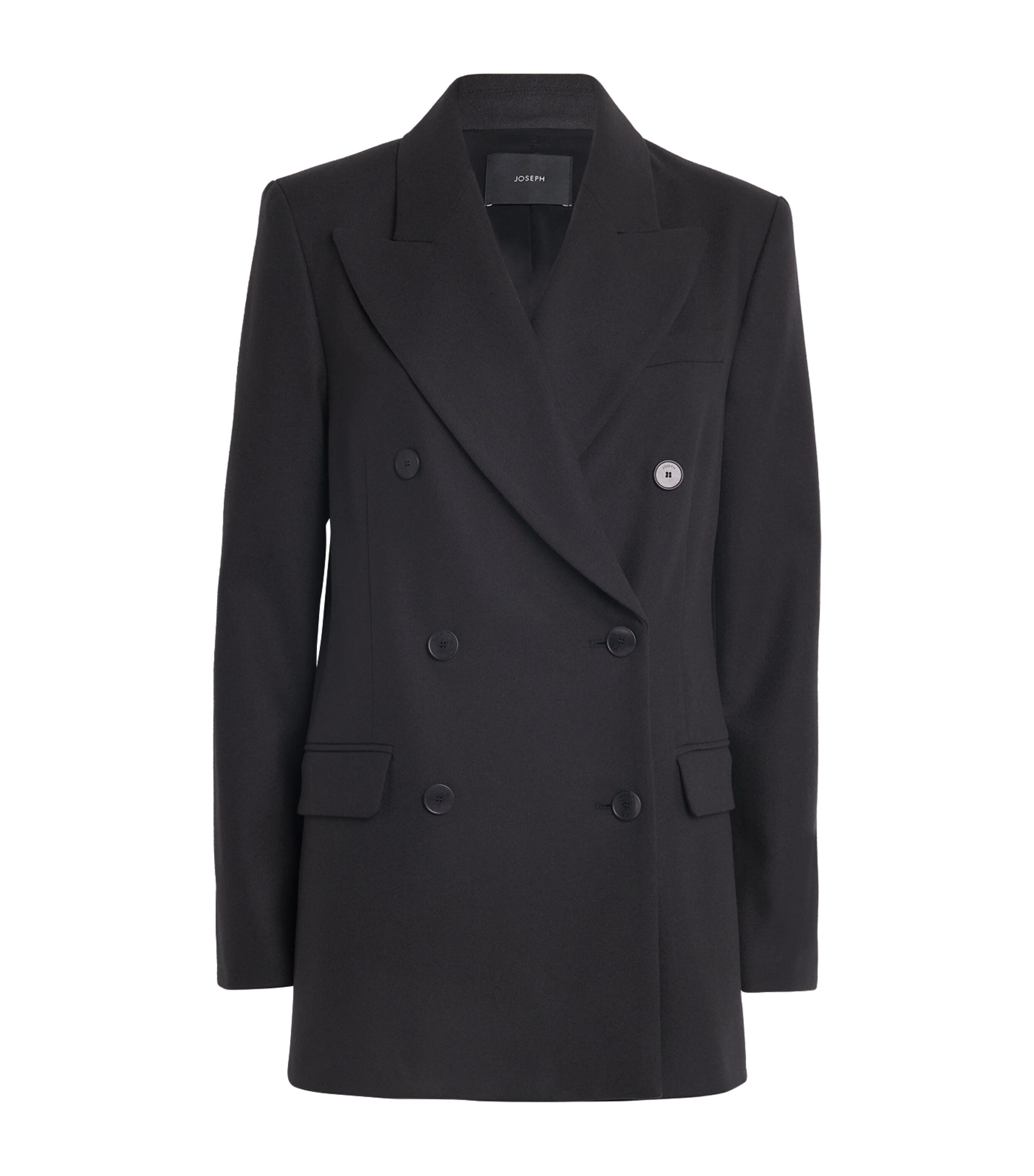Joseph Virgin Wool Flannel Valery Blazer In Black