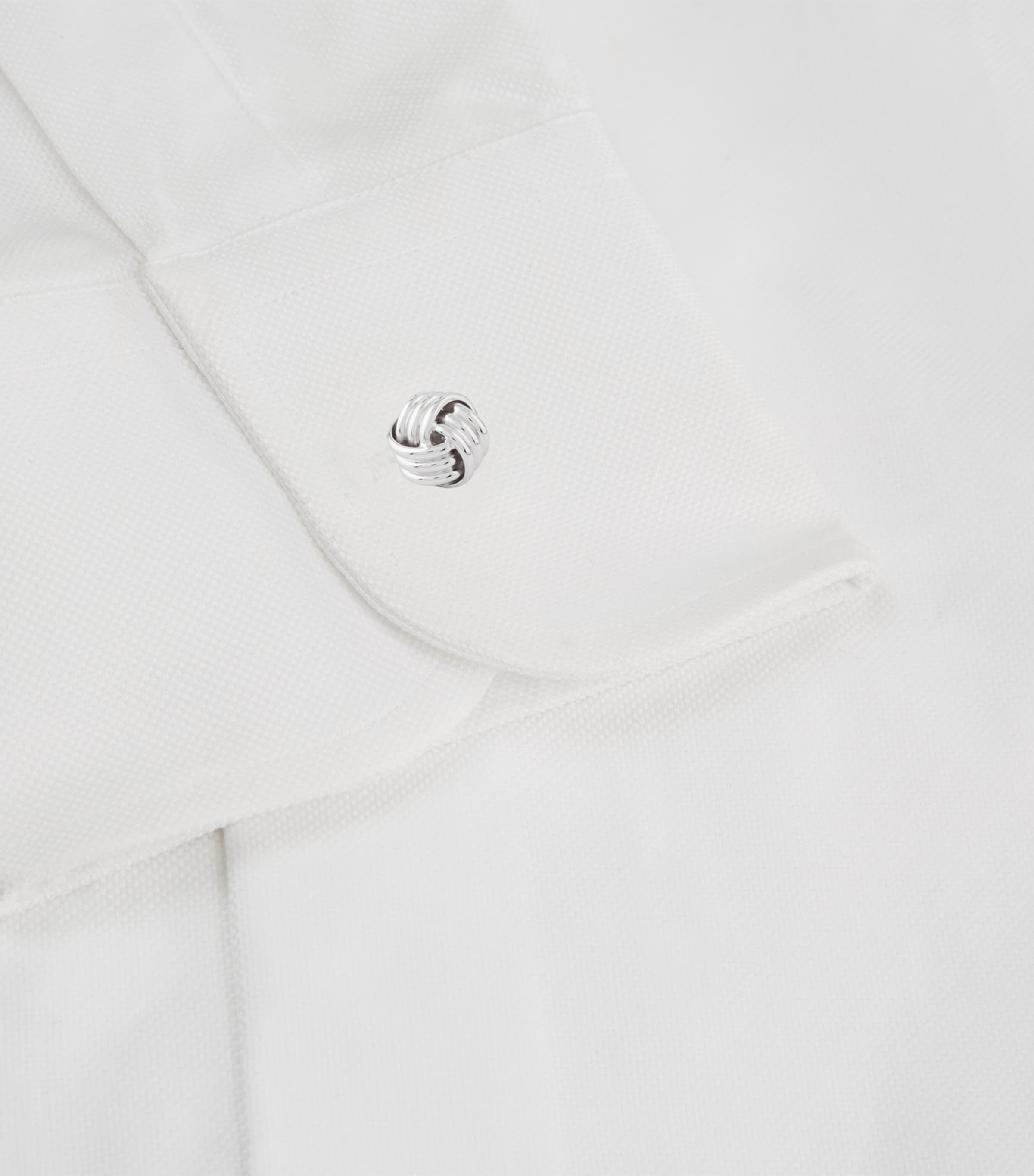 Tateossian Knot Ribbed Cufflinks Silver Image 2