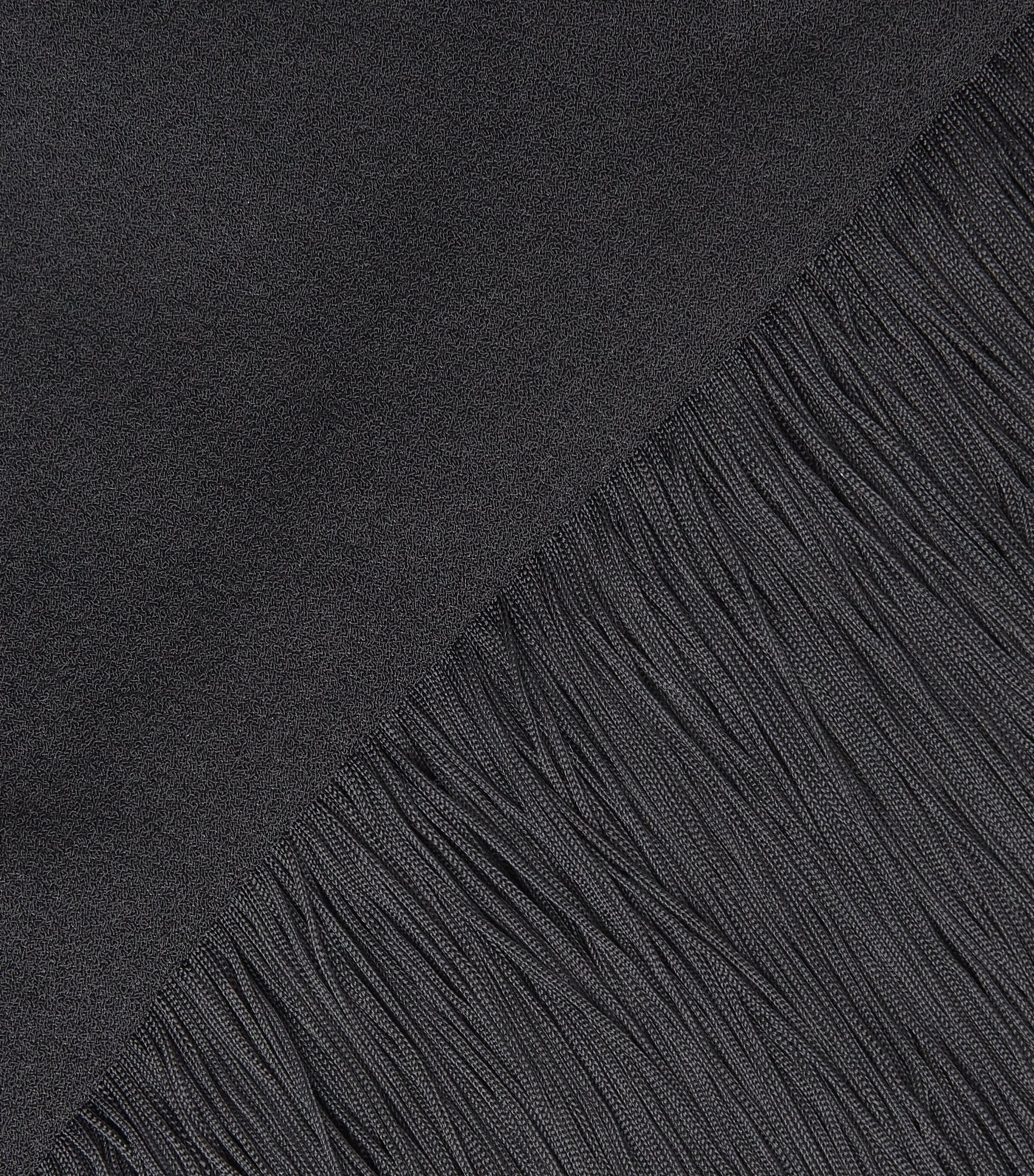 CAMILLA AND MARC Womens Fringed Asymmetric Dune Top Dblk Black Image 6