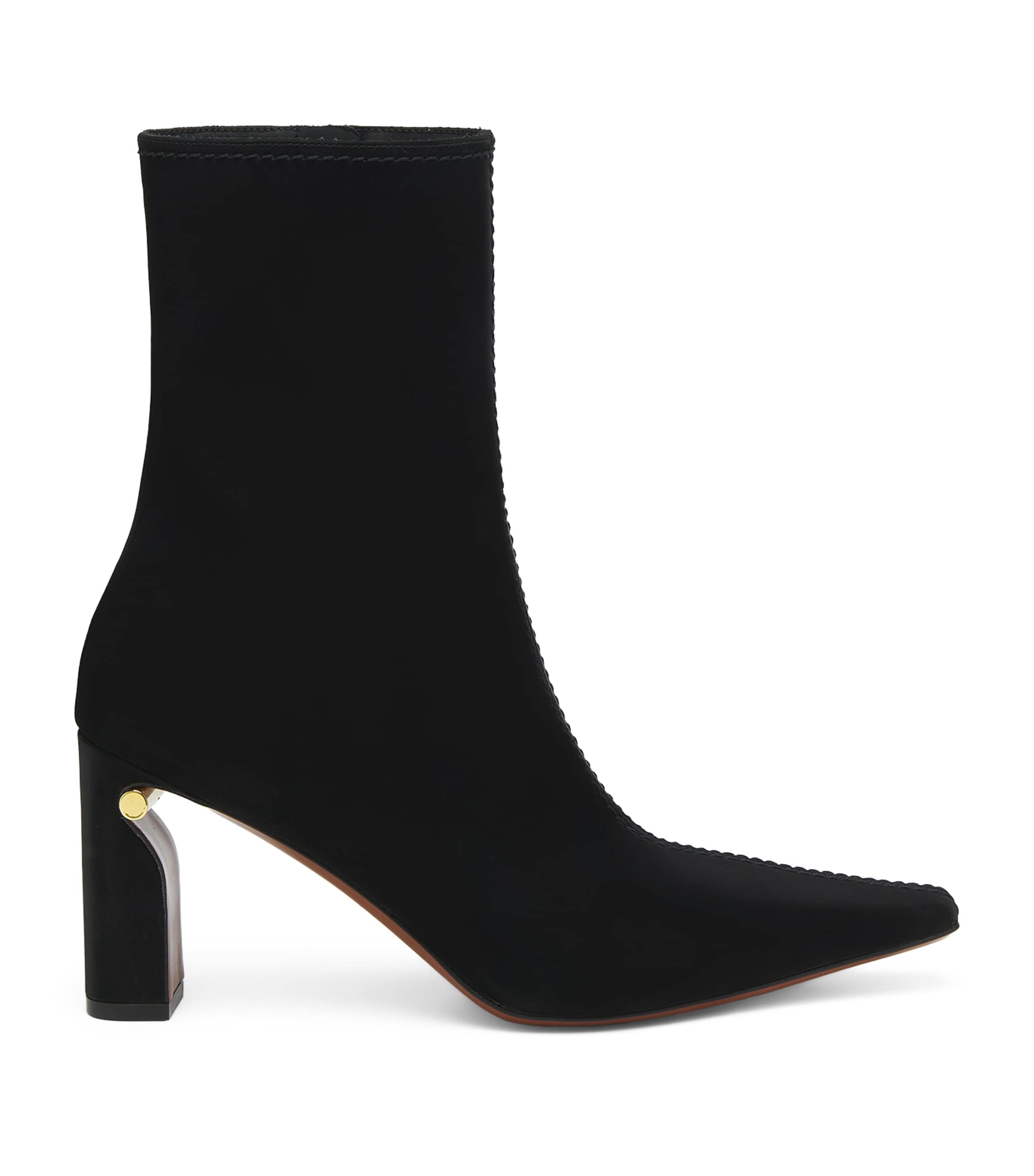Alexander Mcqueen T-bar Heeled Ankle Boots 80 In Black