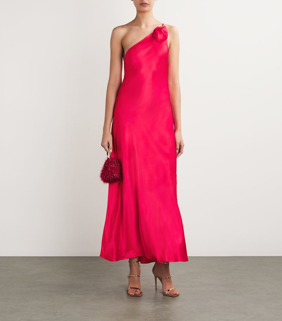 One-Shoulder Doutzen Maxi Dress RED Image 2
