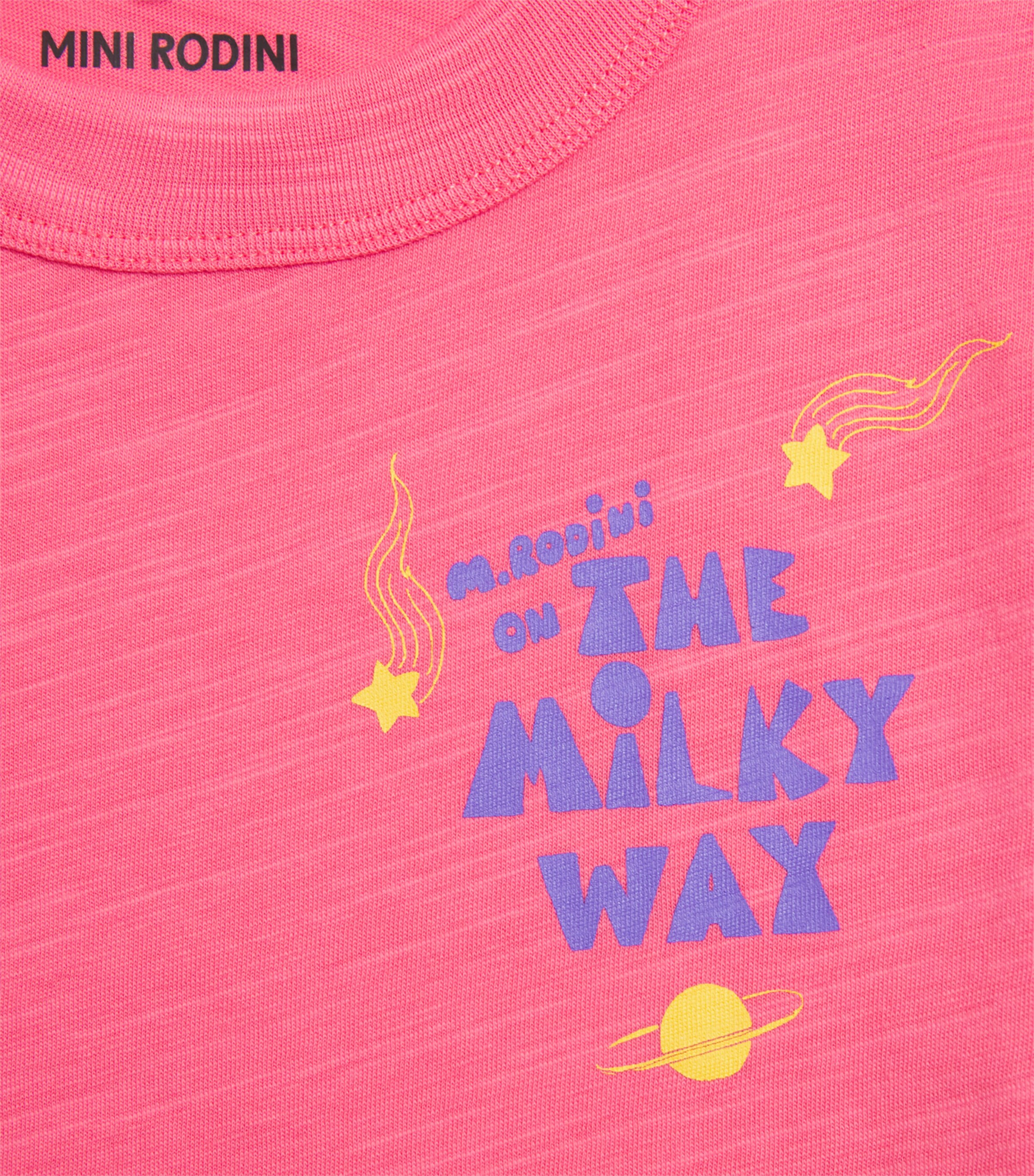 Mini Rodini Organic Cotton The Milky Way Sweatshirt (3-11 Years) Pink Image 3