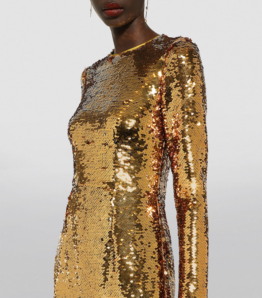 Sequin-Embellished Gown S0997-GOLD Image 3