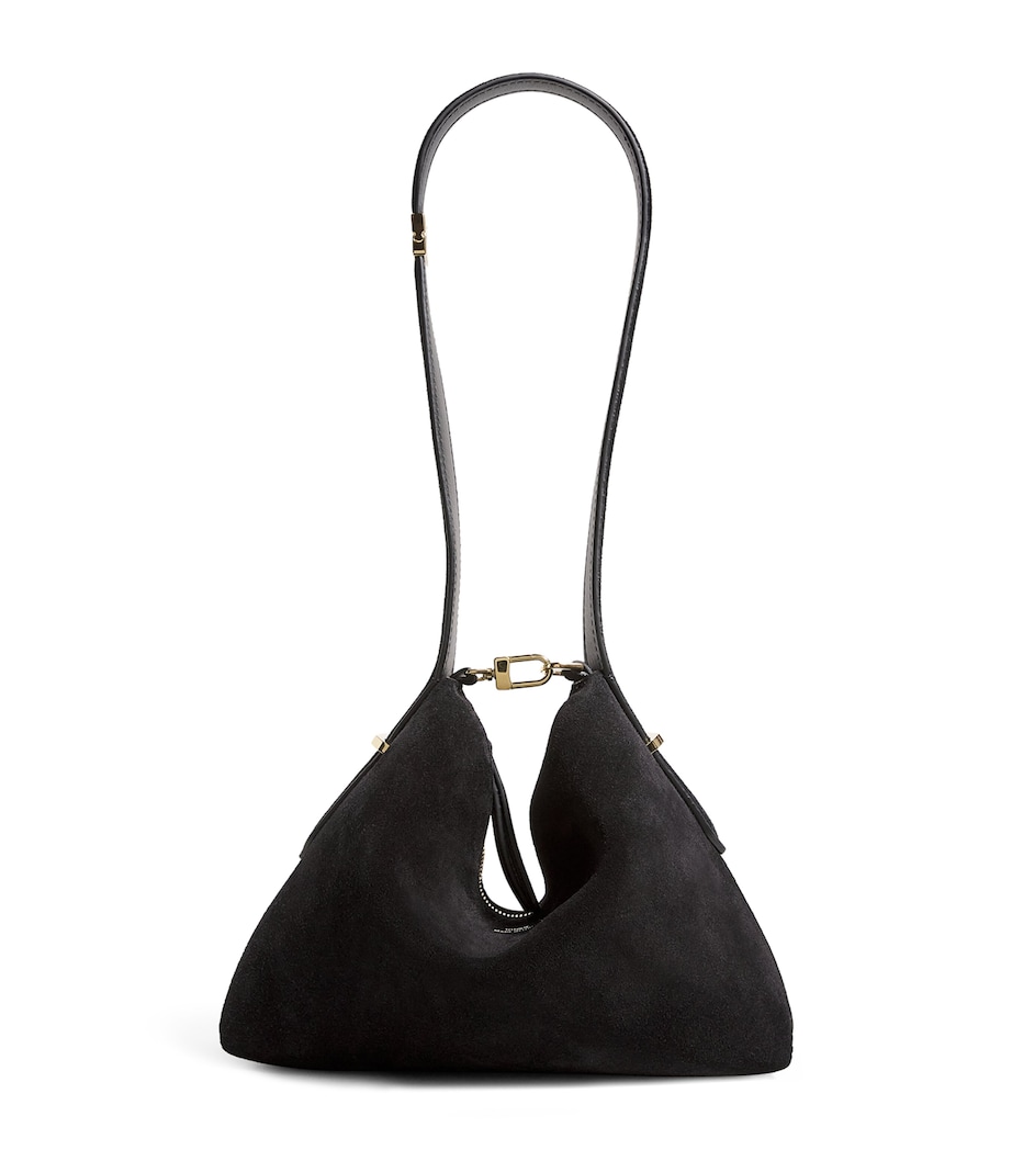 Calfskin Bevel Wristlet Clutch Bag 001 BLACK Image 1