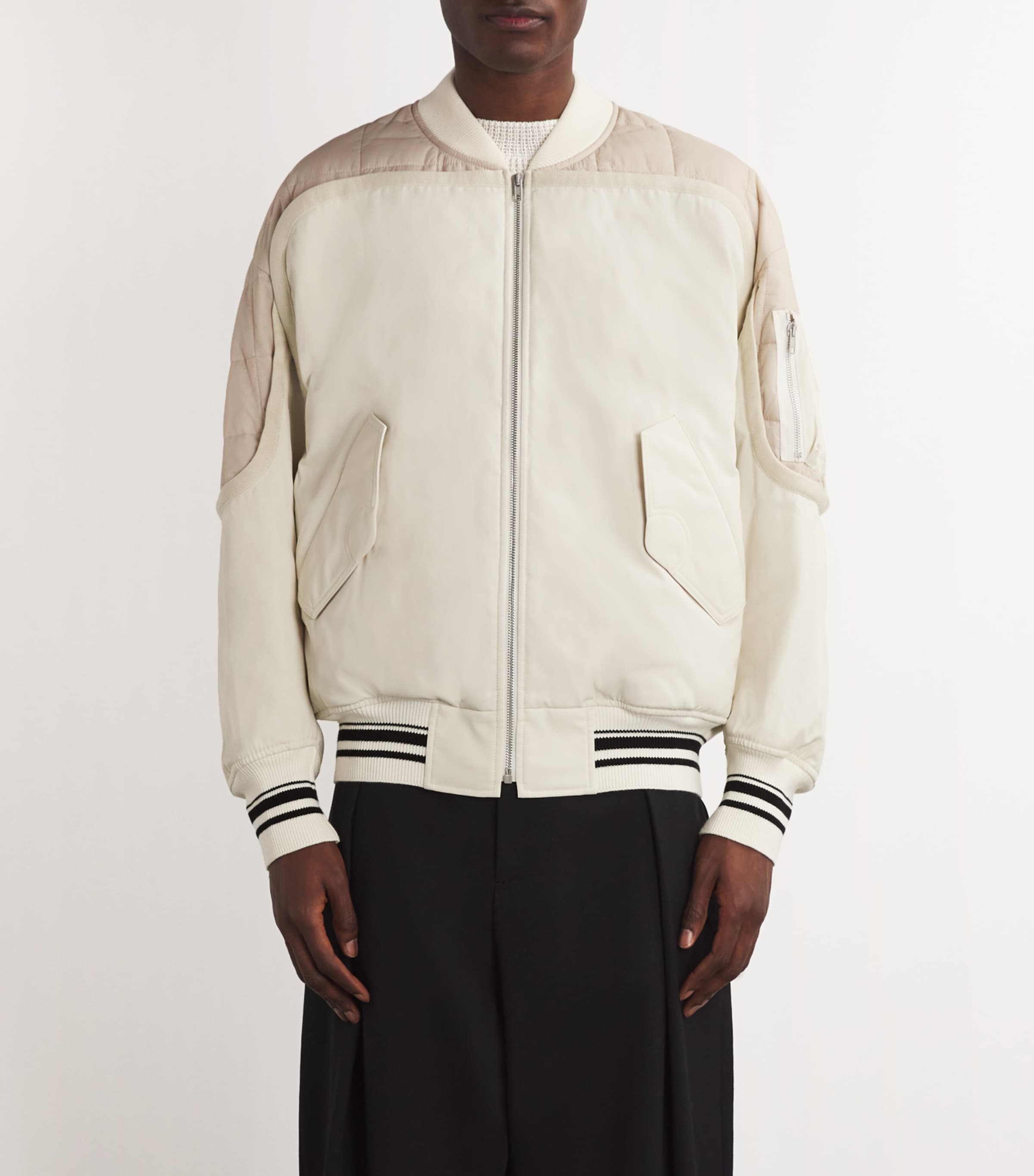 Layered Bomber Jacket 004/IVORY Image 3