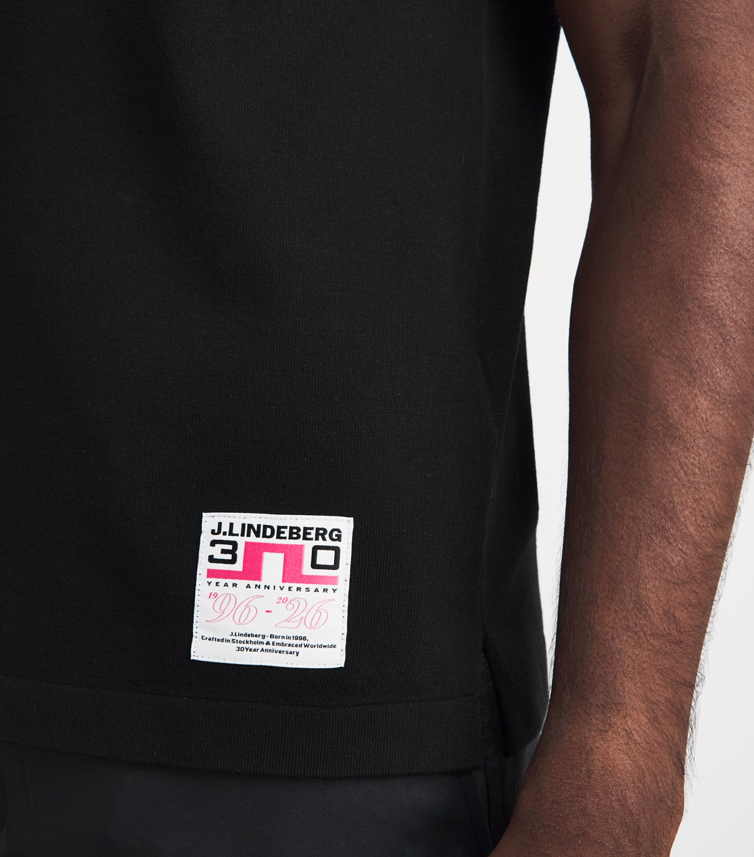 J Lindeberg Mens 30Y Wallis Knit Polo Shirt Black Image 3