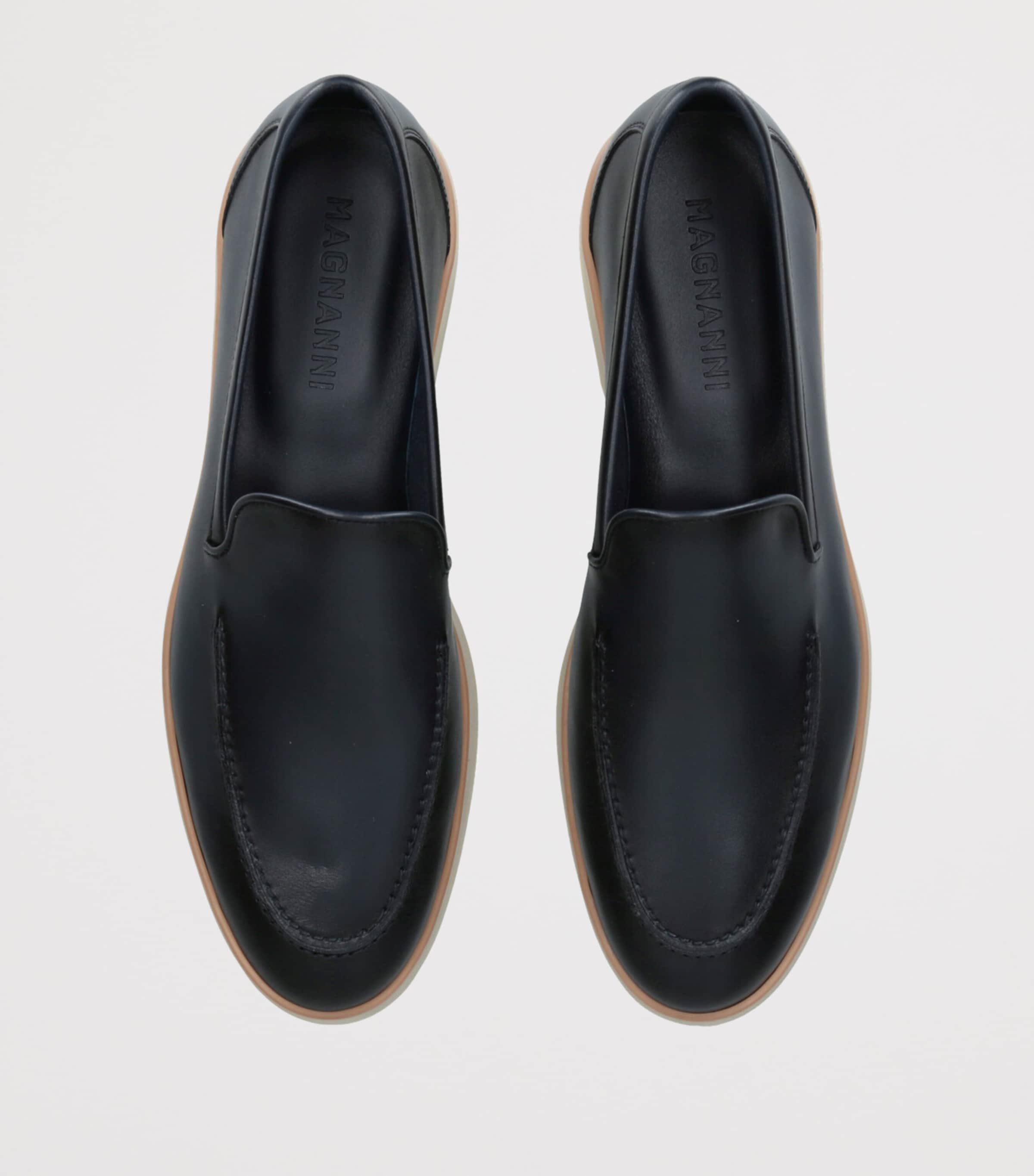 Leather Calpe Loafers NAVY Image 4