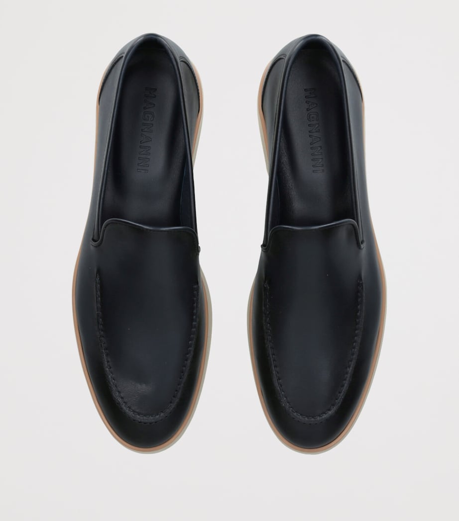 Leather Calpe Loafers NAVY Image 4