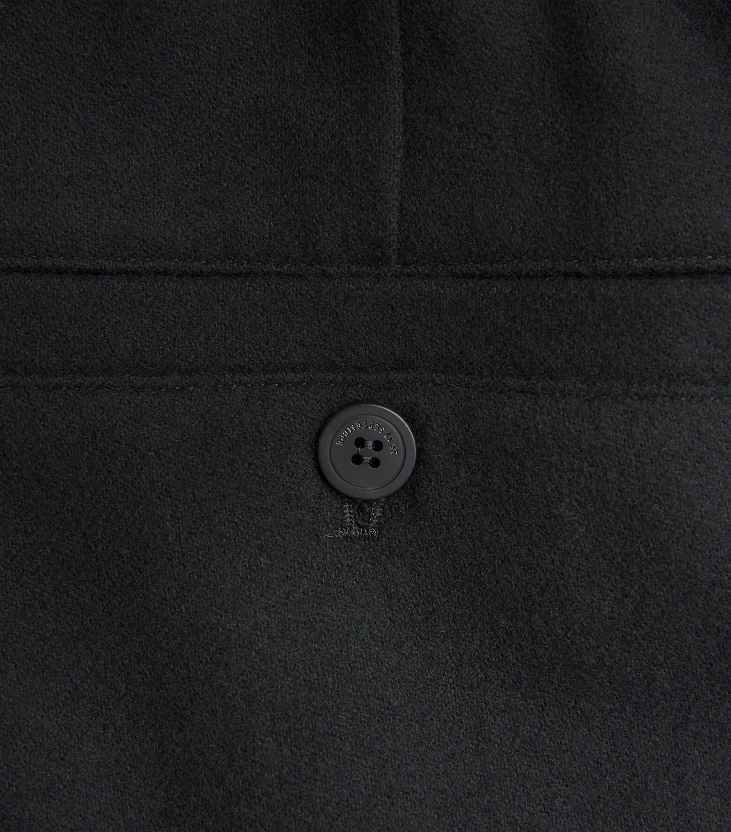 Wool Pleated Trousers BLACK Image 5