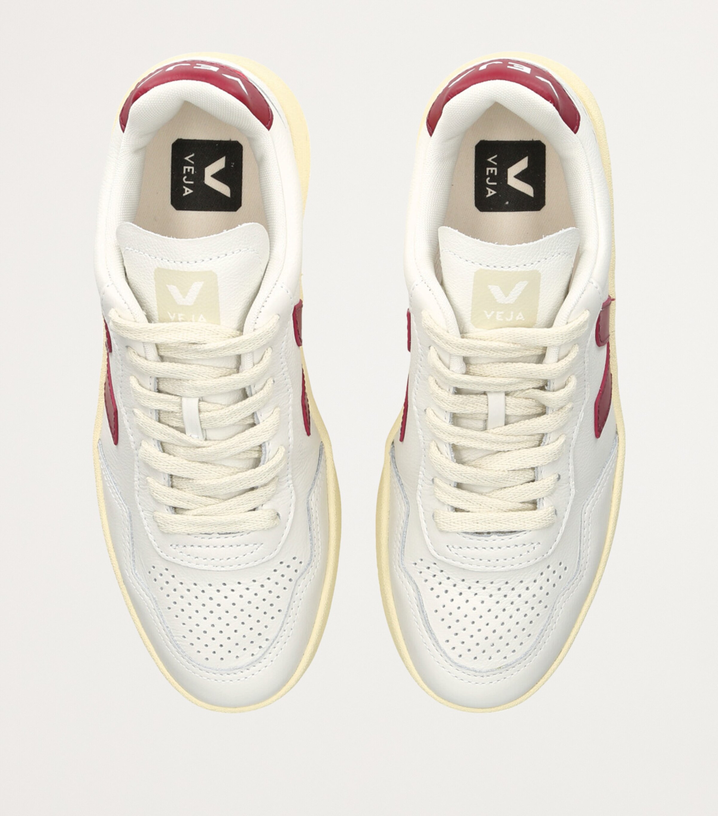 Veja Leather V-90 Sneakers White/red Image 4