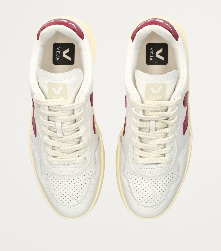 Veja Leather V-90 Sneakers White/red Image 4