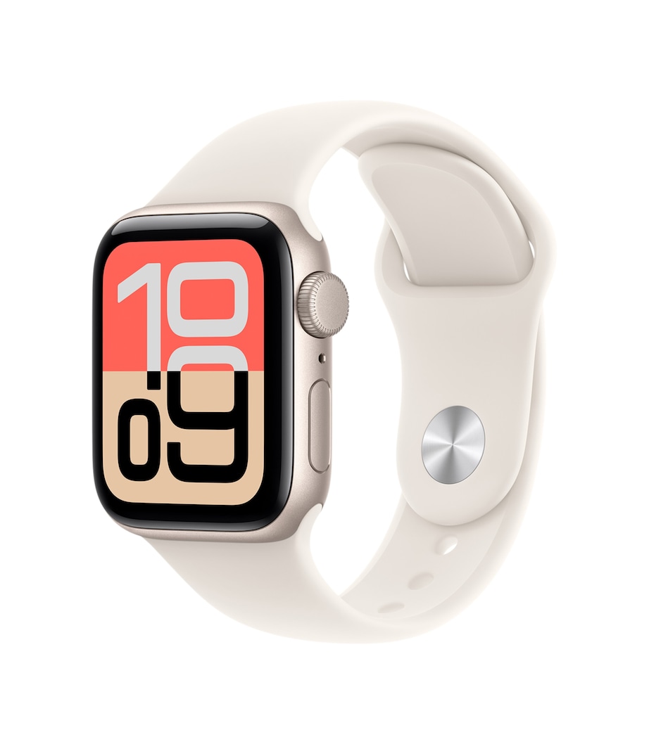 Apple Watch SE 3 2025 – Starlight with Starlight Sport Band, 40mm, Small/Medium STARLIGHT Image 2