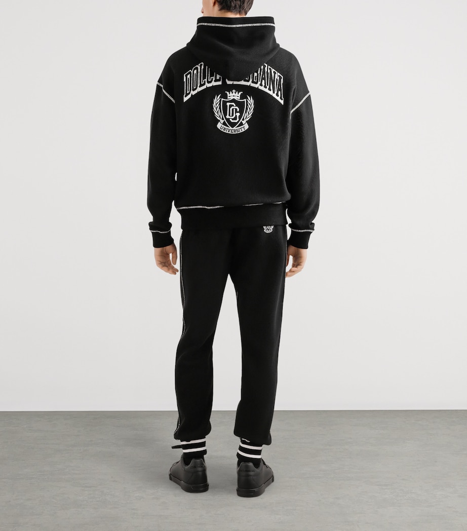 Contrast Stitch Track Pants N0000-BLACK Image 4