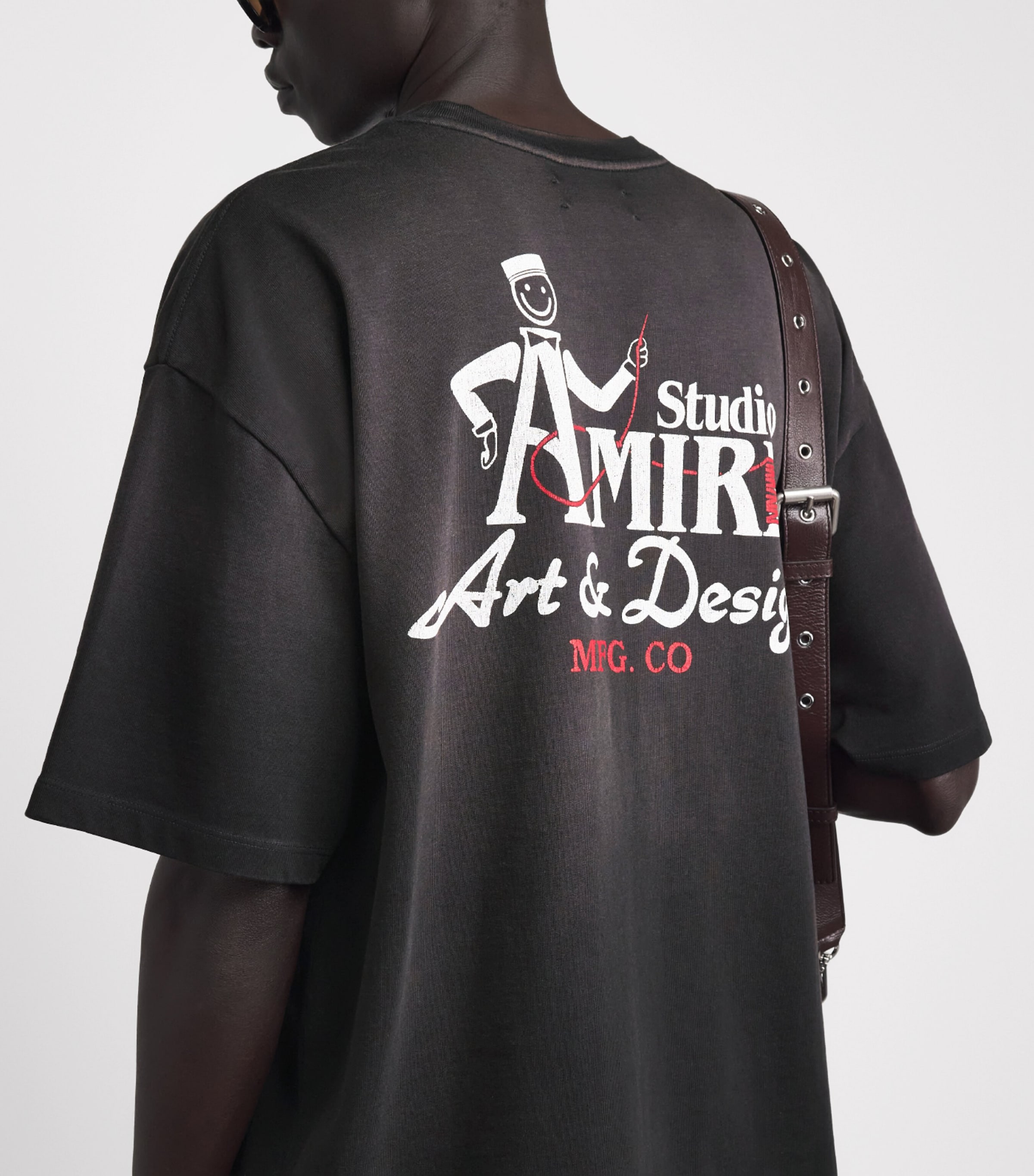 AMIRI Mens Cotton Studio T-Shirt Black Image 3