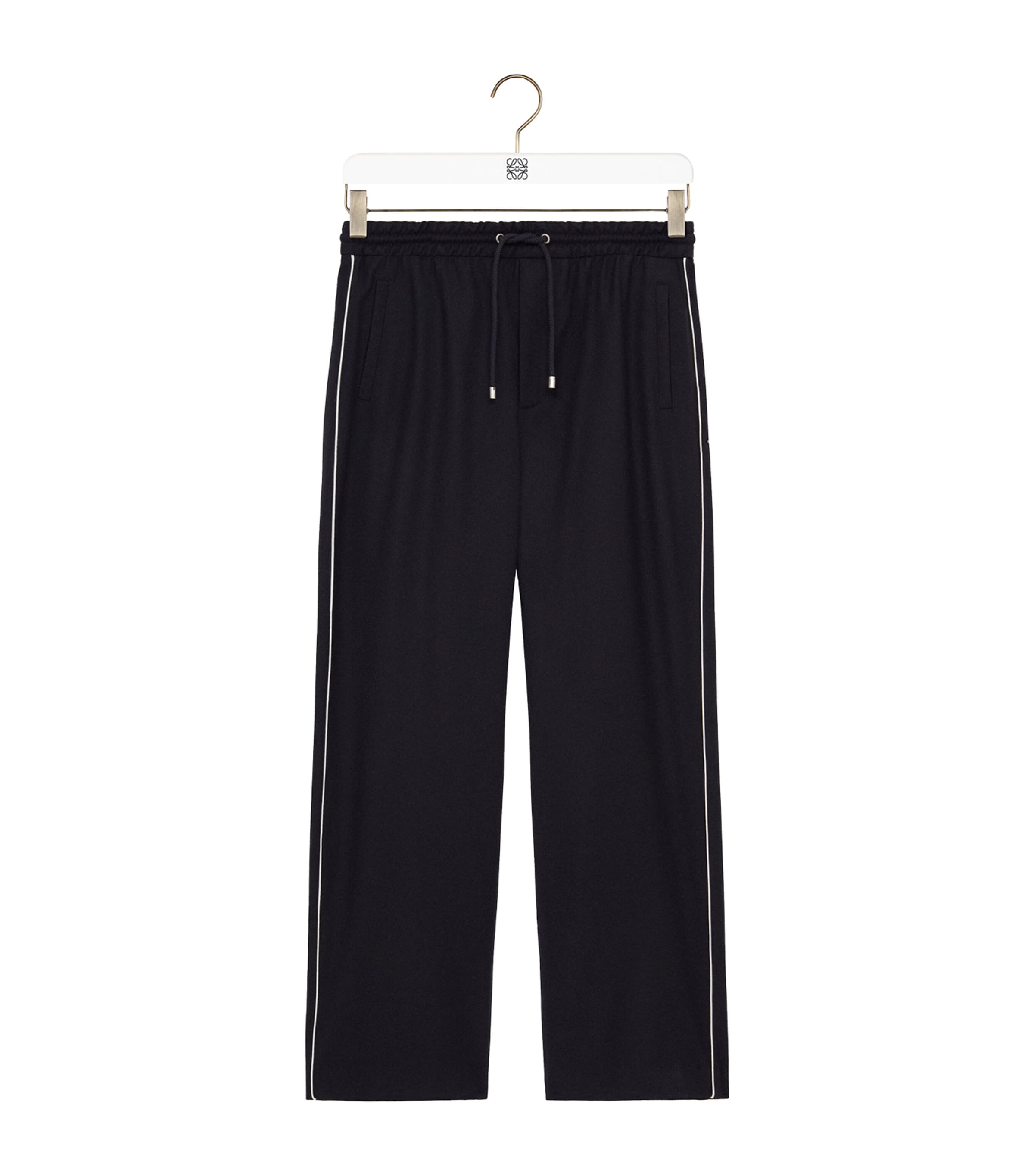 Wool-Blend Drawstring Trousers NAVY BLUE Image 1
