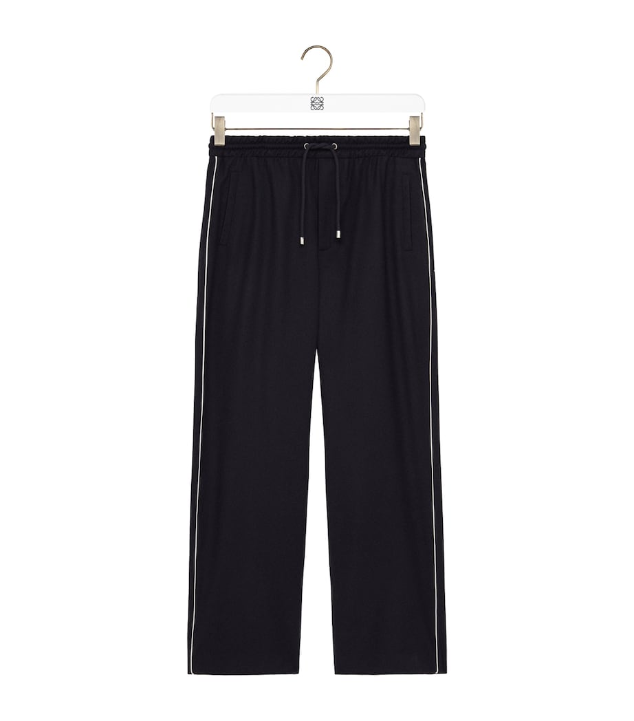 Wool-Blend Drawstring Trousers NAVY BLUE Image 1