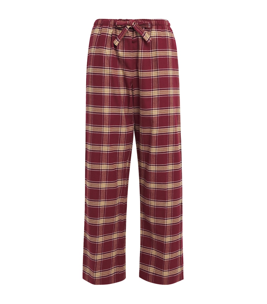 Cotton Kelburn Pyjama Trousers 48 BURGUNDY Image 1