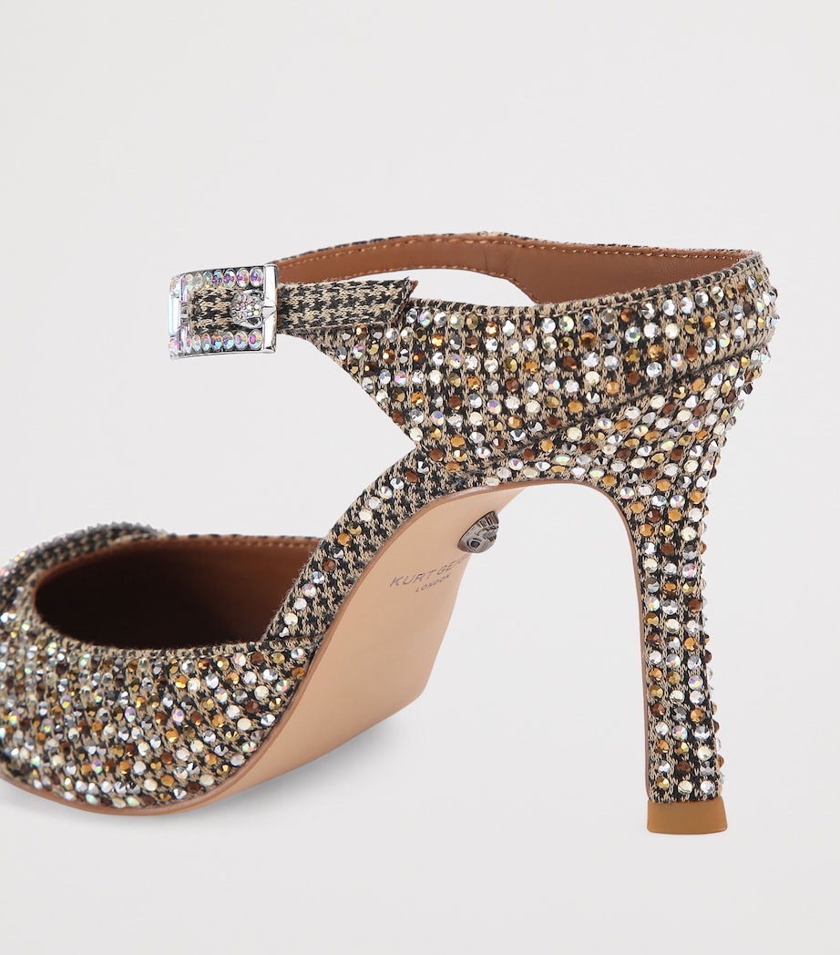 Embellished Strass Point Mules 90 BEIGE COMB Image 2