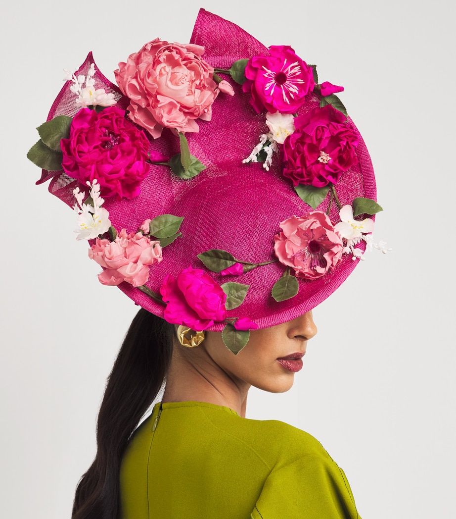 Floral-Detail Hat Fascinator PINK MIX Image 1