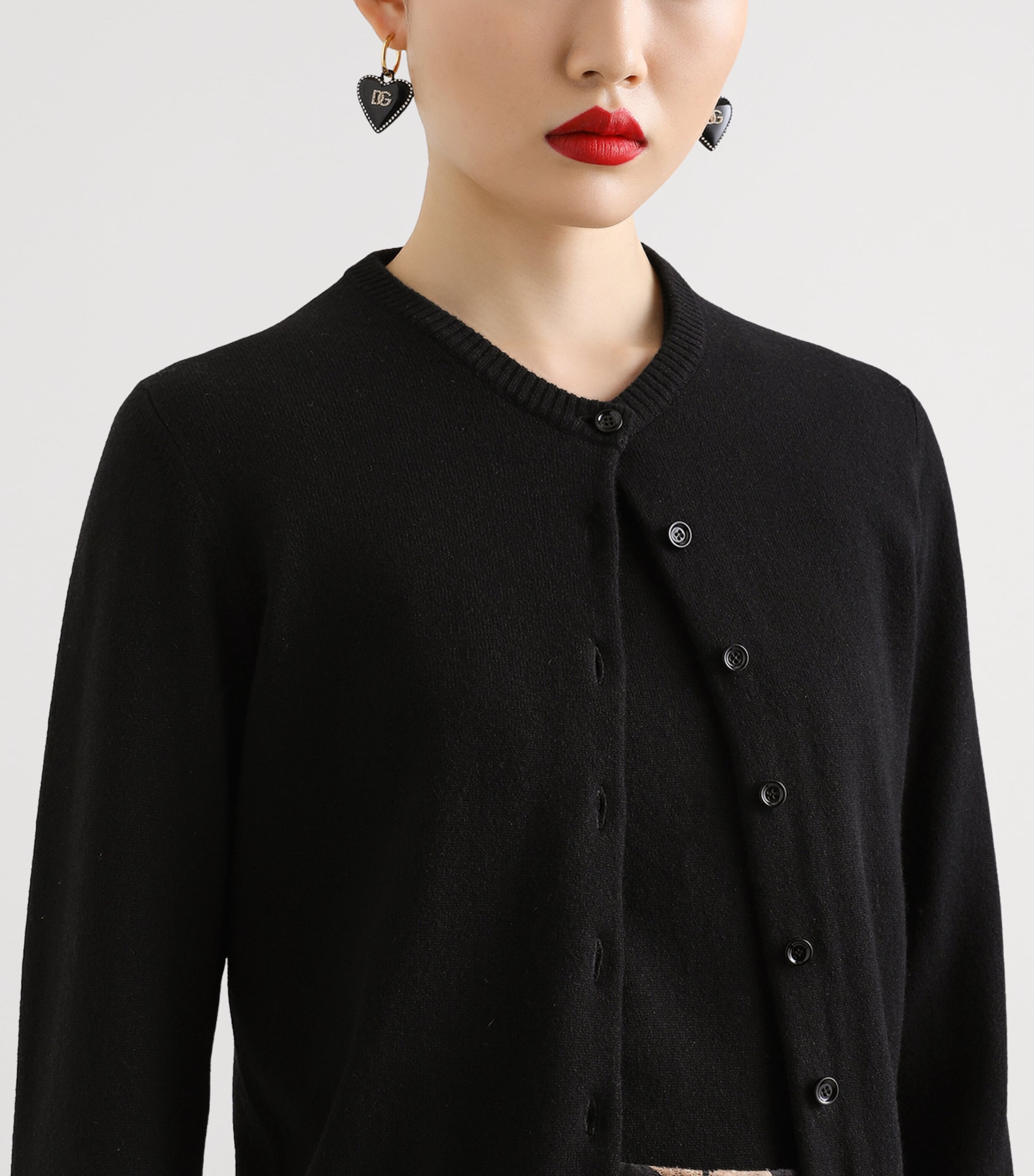 Cashmere Cardigan N0000-BLACK Image 4