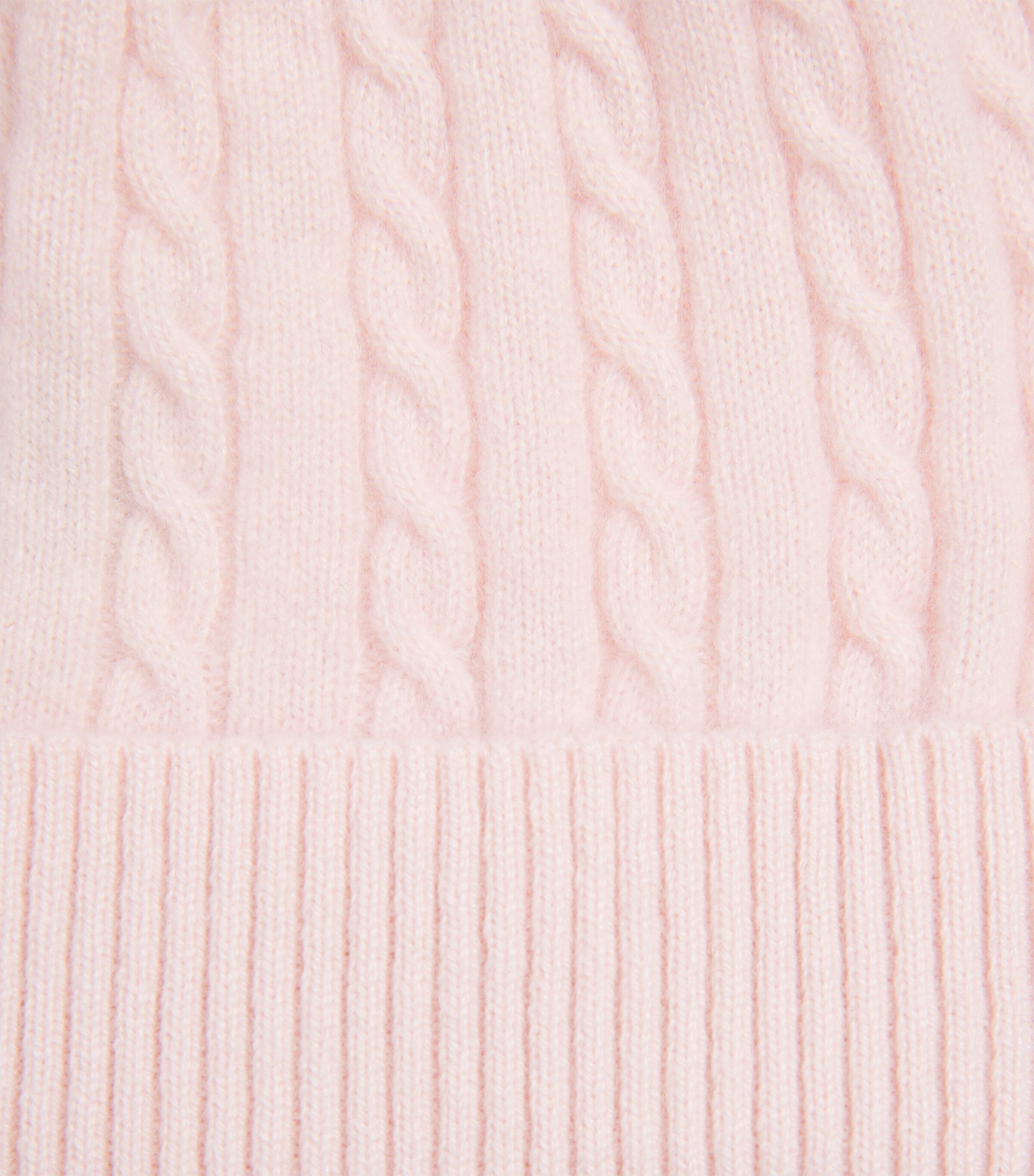 Purebaby Cashmere Cable-Knit Beanie Pnpmel Pale Pnk Mlng Image 3