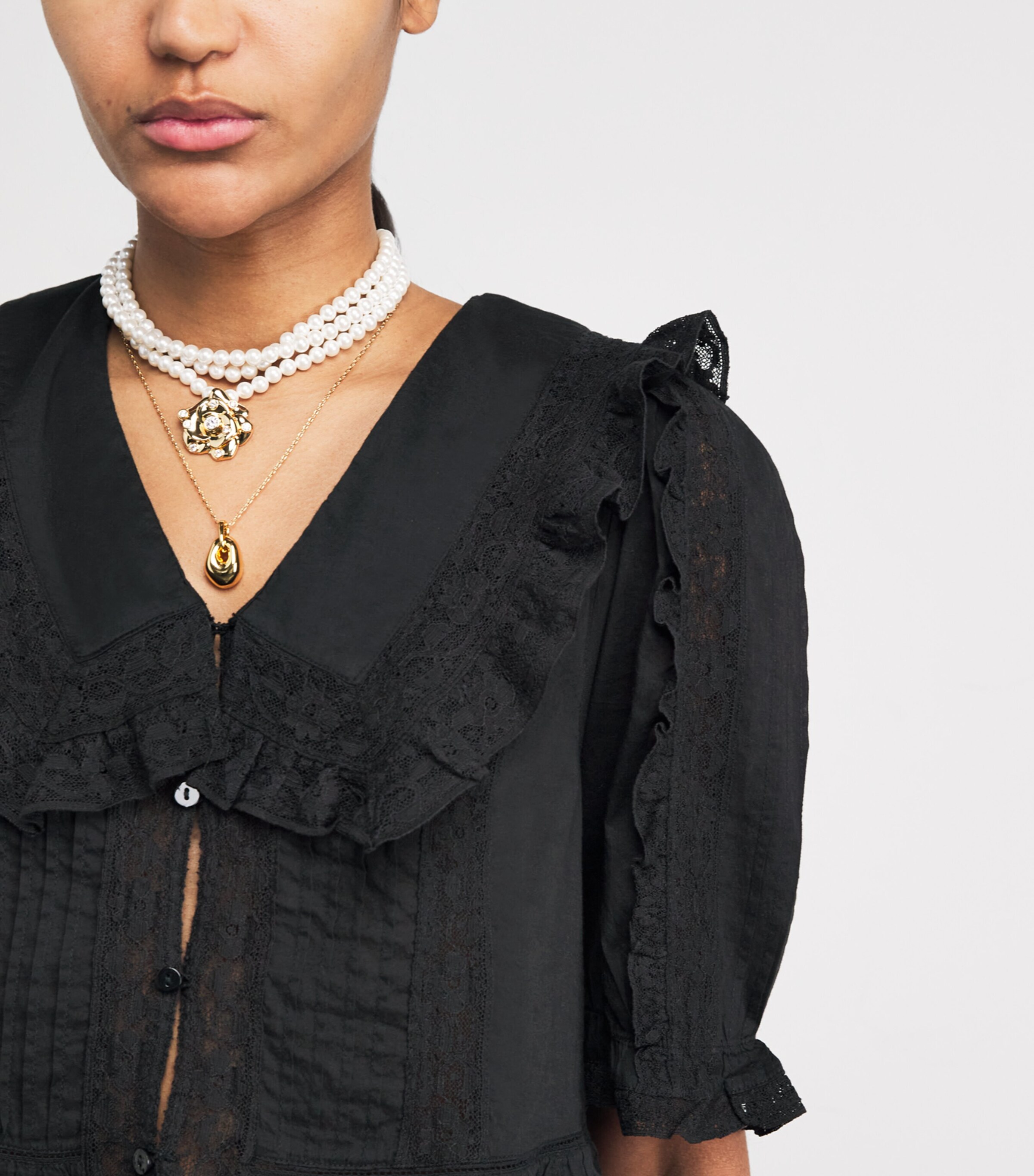 Cotton Ellery Blouse BLACK Image 6