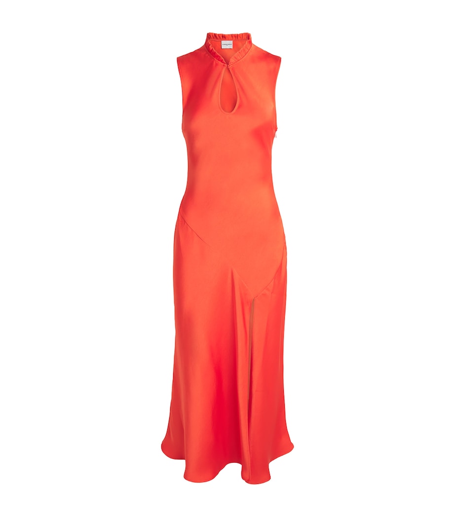 Claudie Pierlot Womens Satin Midi Dress Tangerine Image 1