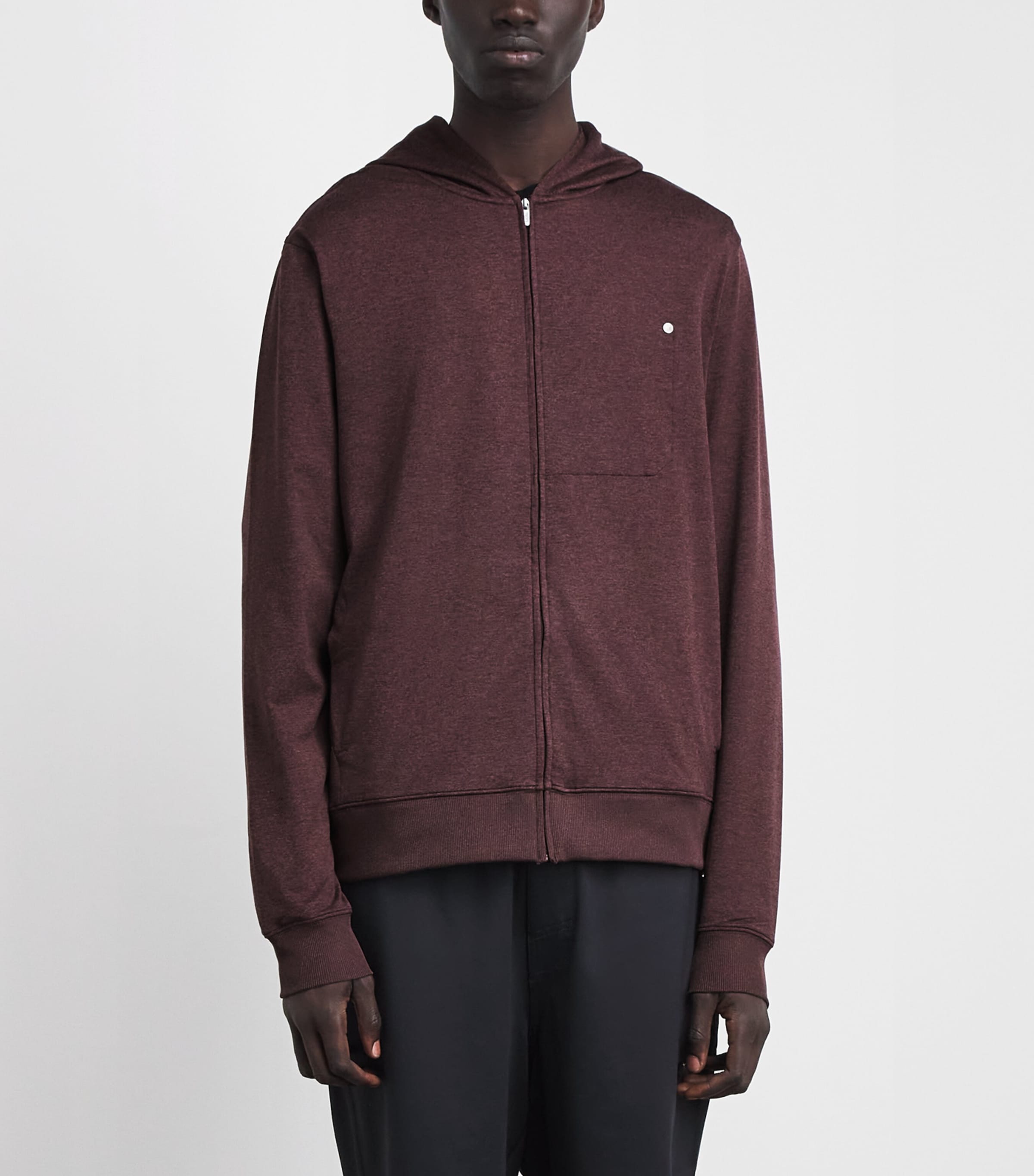 VUORI Mens Ponto Zip-Up Hoodie Boh Boysenberry Image 4