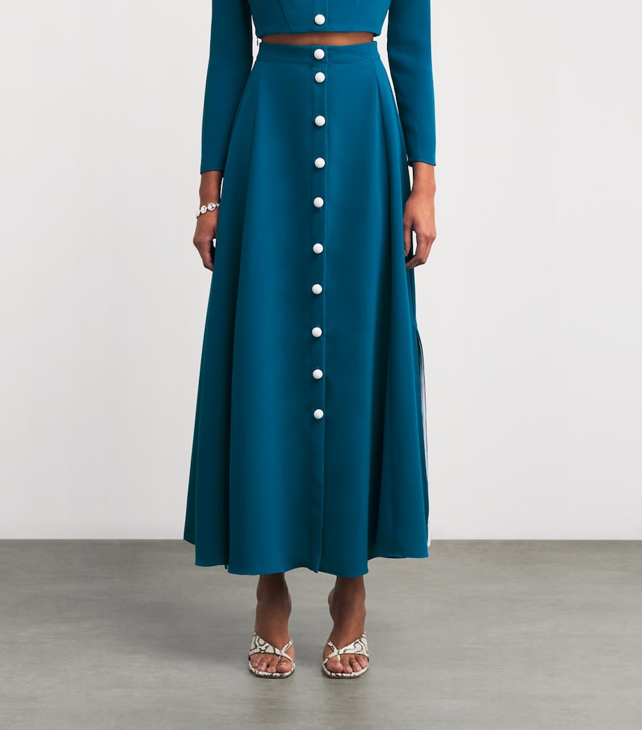 Georgette Jab Midi Skirt LAGUNA BLUE Image 3